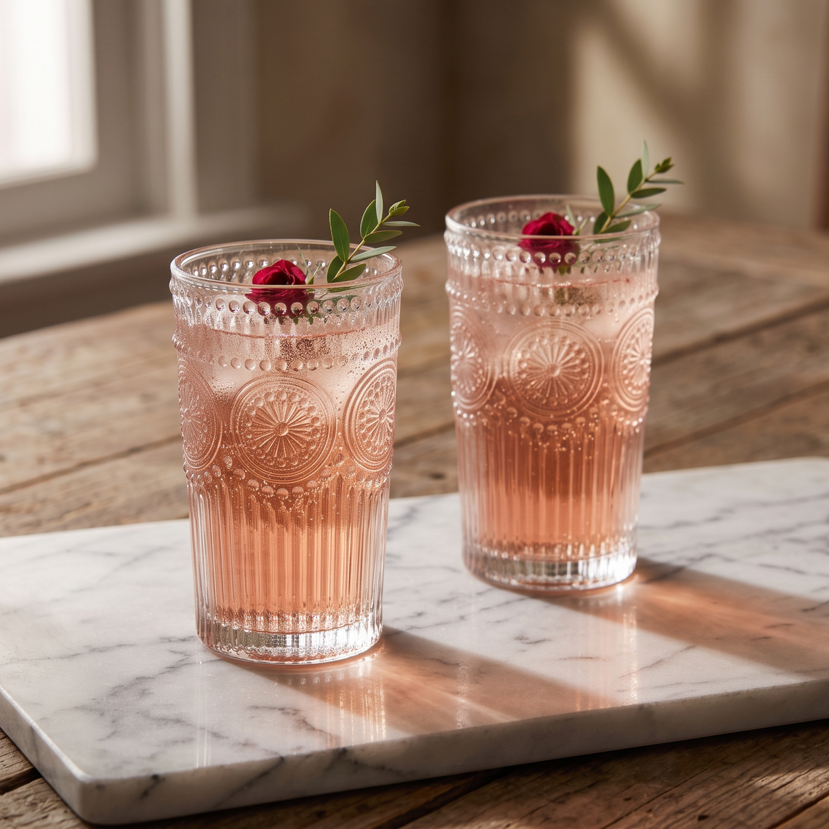 The Florentine Embossed Glass (Set of 6)