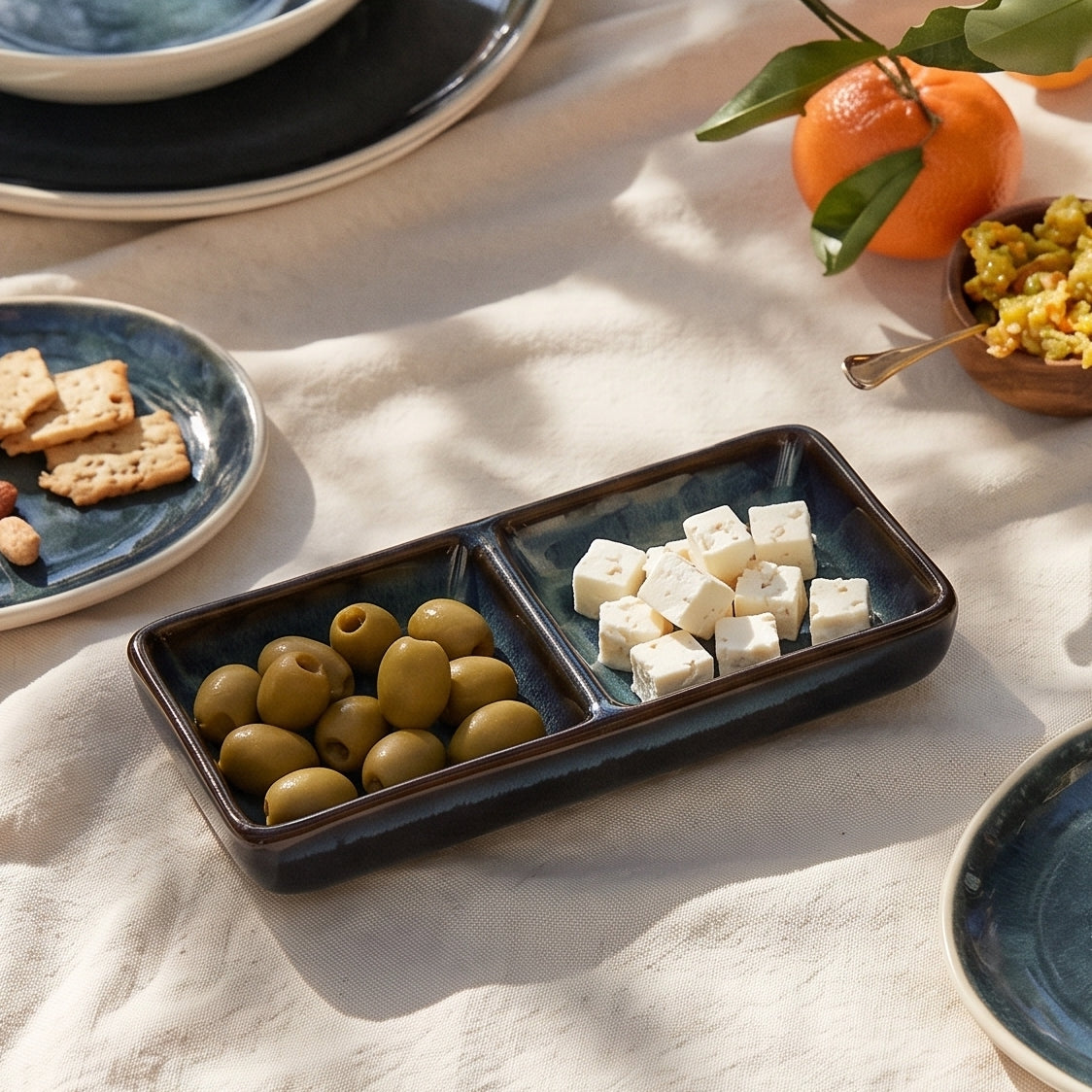 Twin Cove Ceramic Condiment Dish