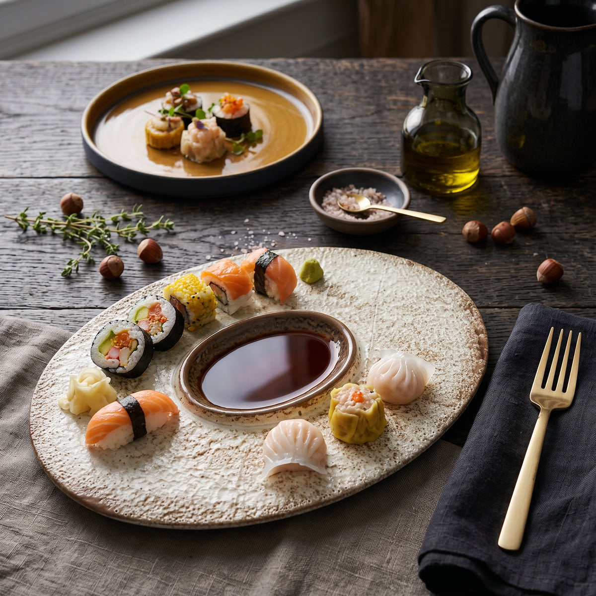 Wabi Stoneware Crater Plate
