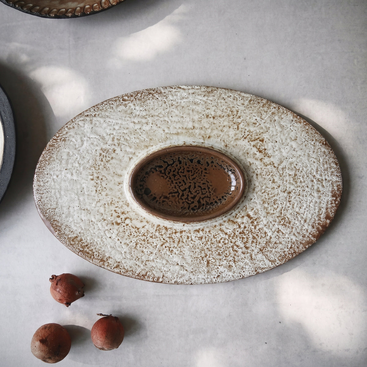 Wabi Stoneware Crater Plate