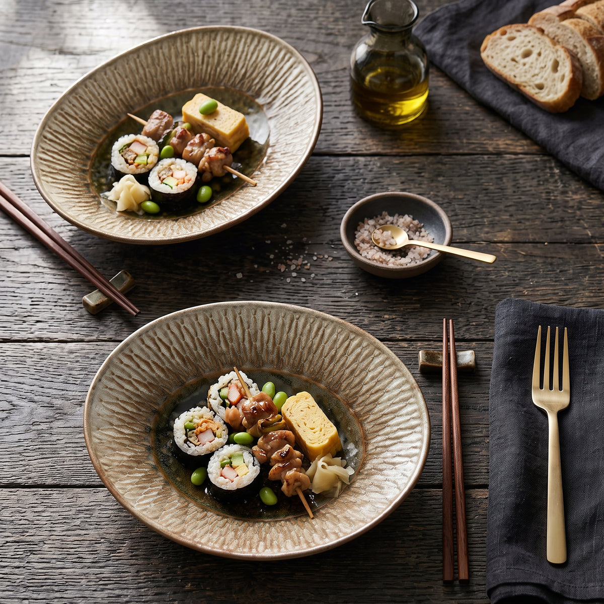 Wabi Stoneware Ridge Bowl
