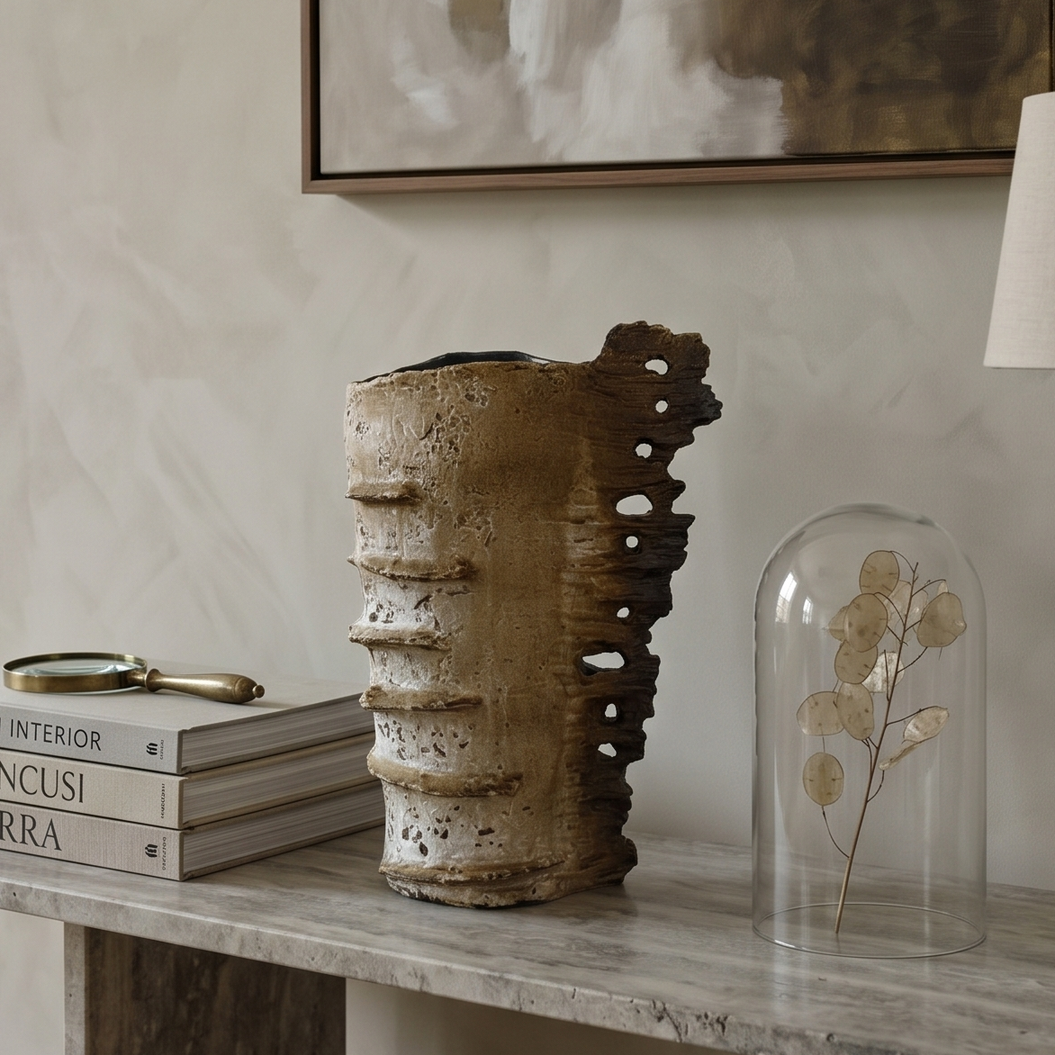 Weathered Totem Column Vase