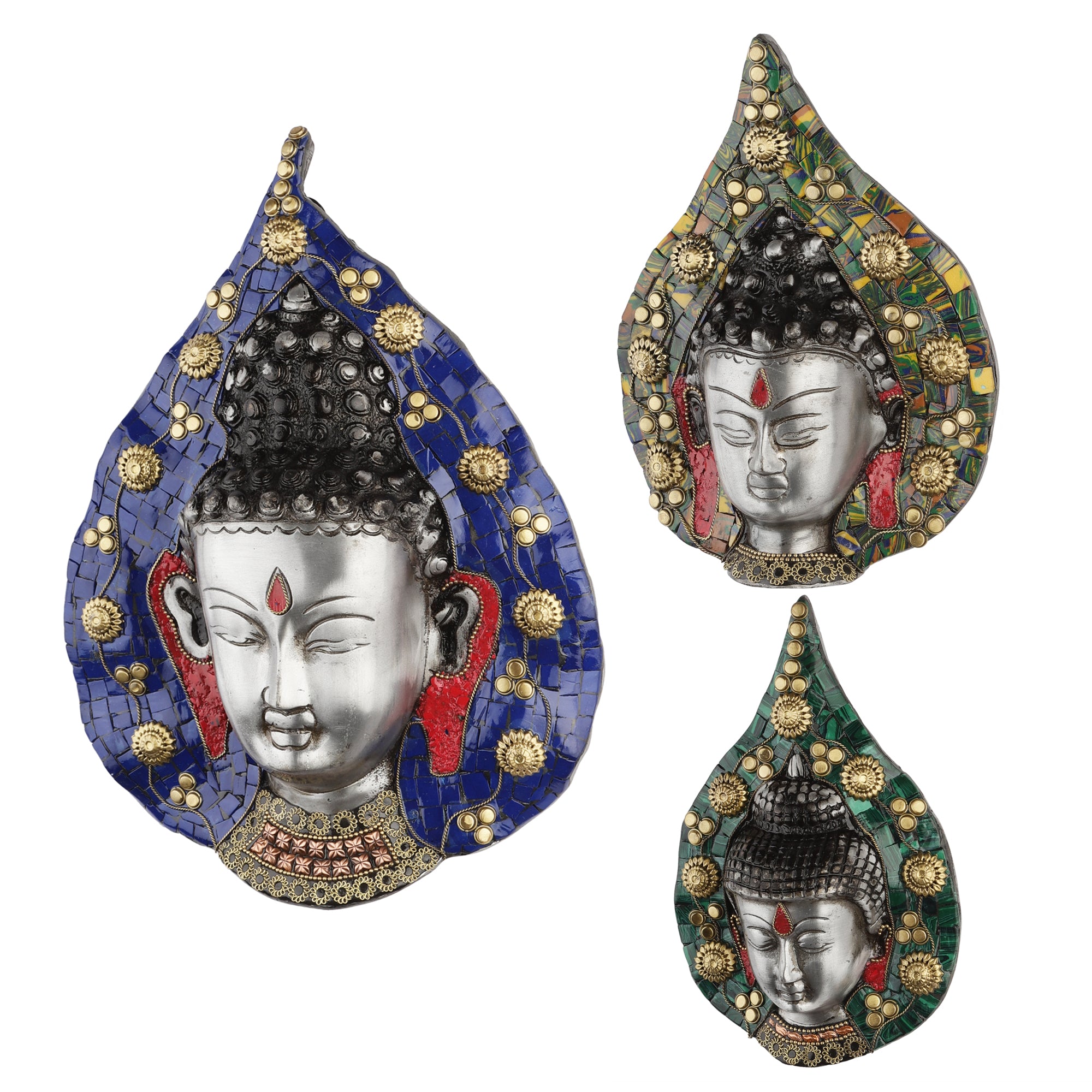 Buddha Wall Mask (Stone Finish)