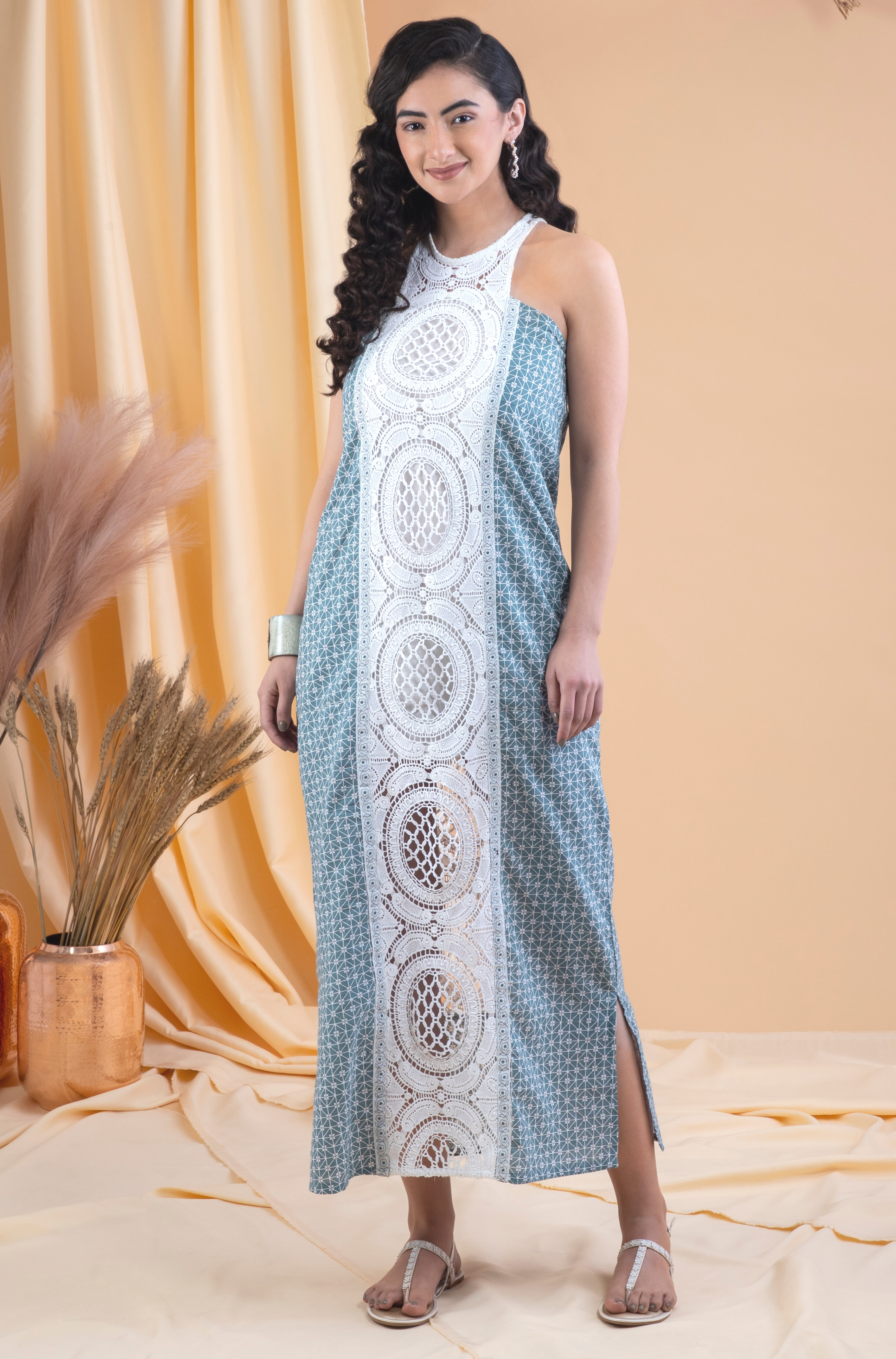 Pure Cotton Crocheted Lace Dress