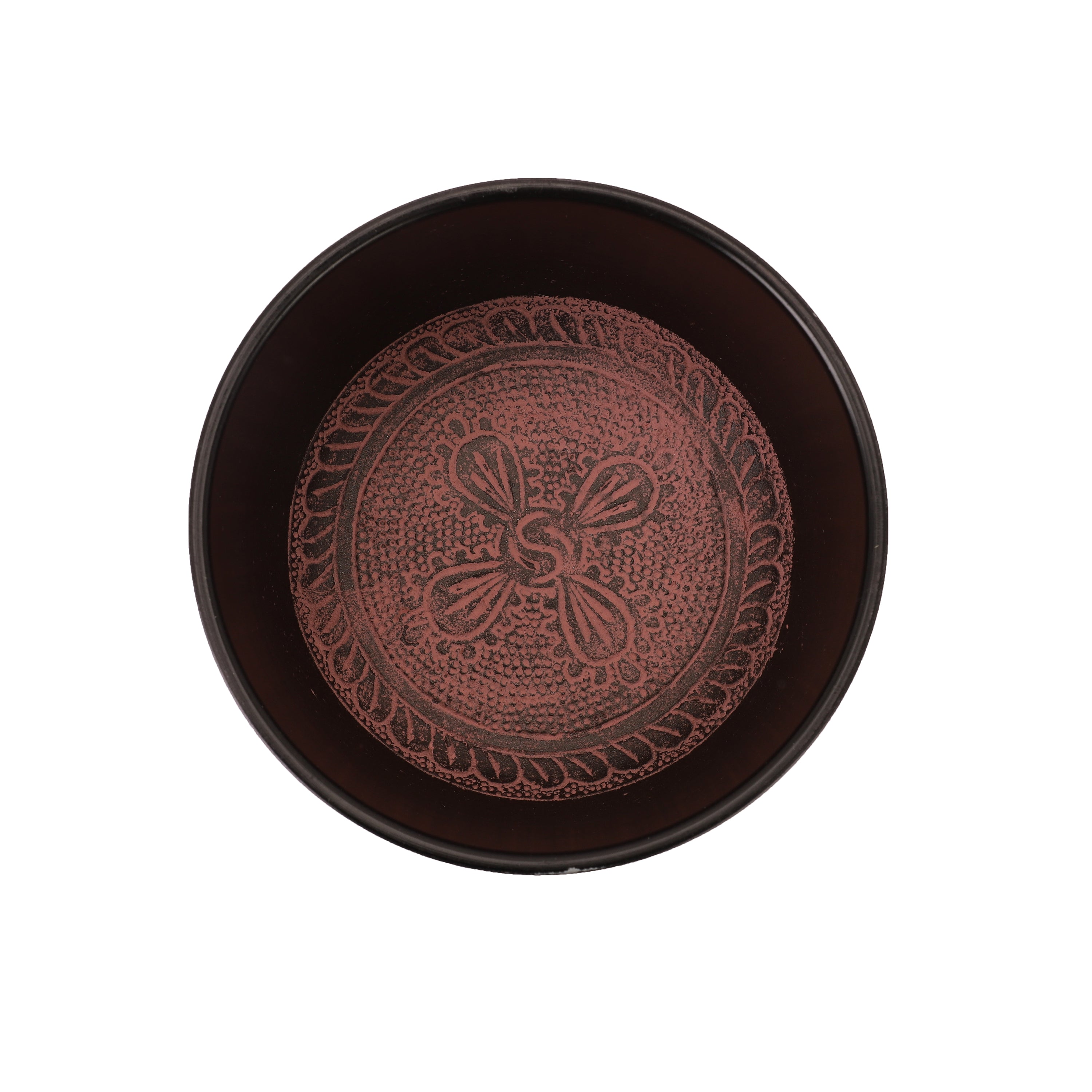 Pink Dorje Carving Buddhist Tibetan Singing Bowl (with stick)