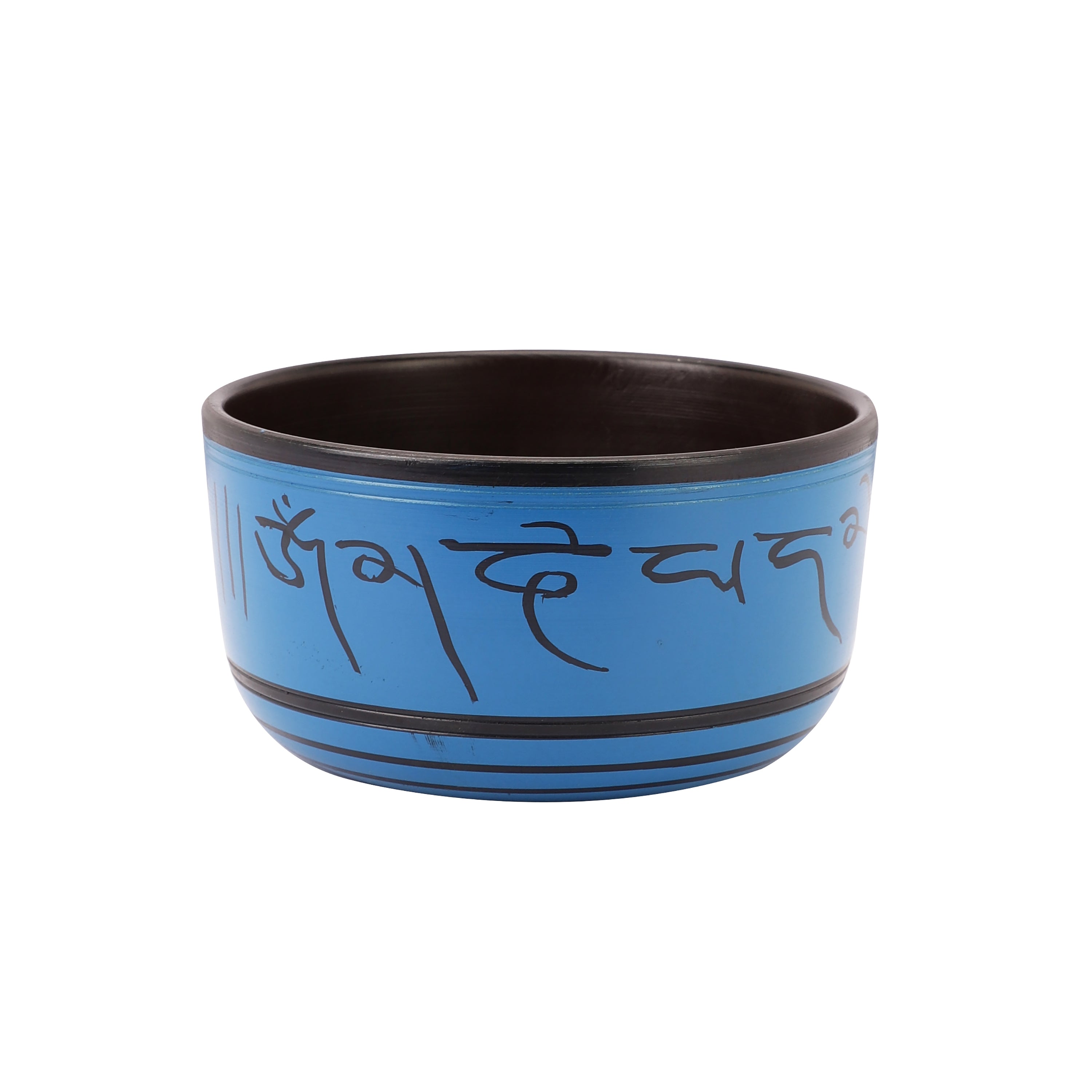 Blue Buddha Carving Tibetan Singing Bowl (with stick)