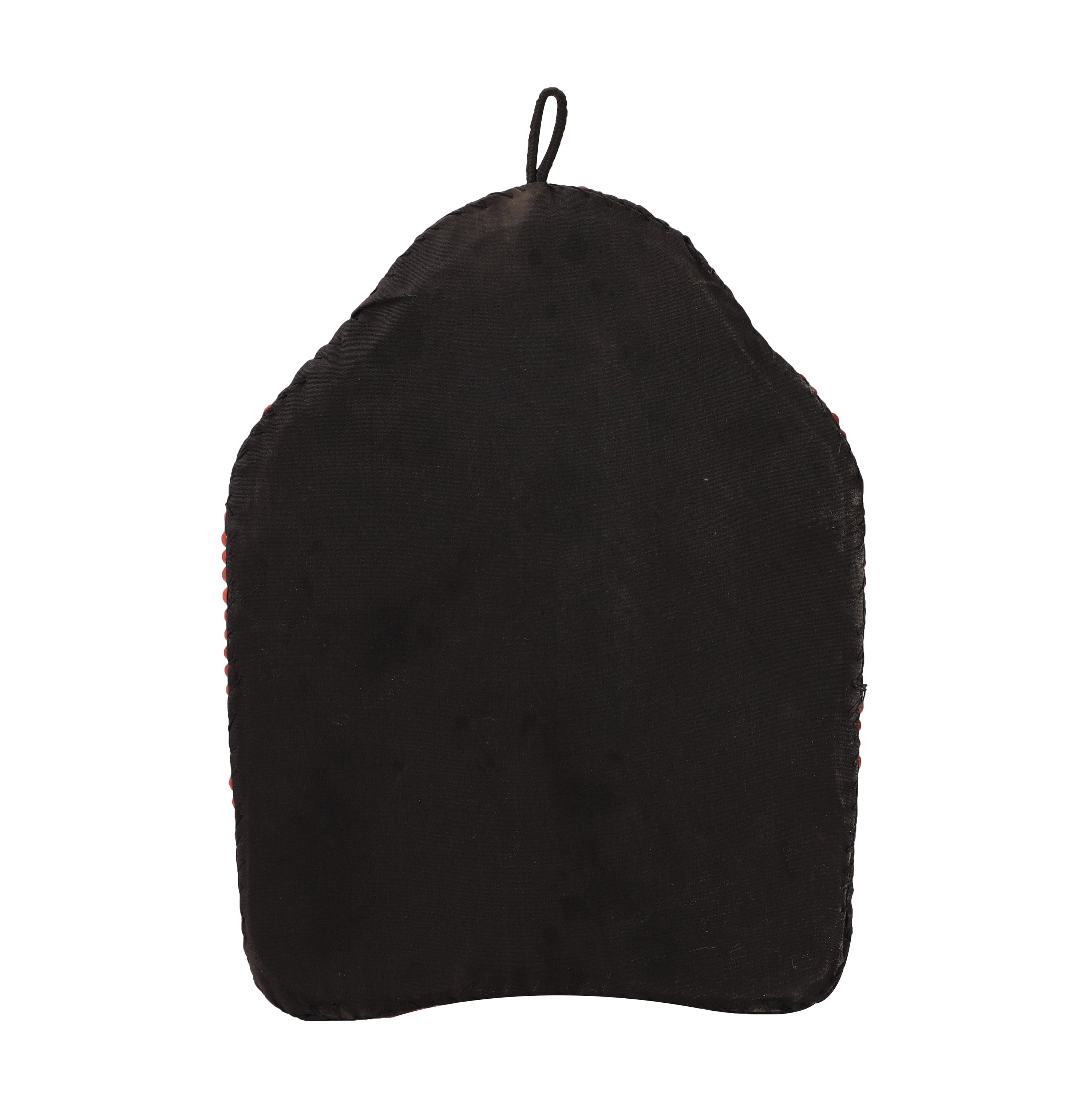 Red Beads and Stone Ganesh Mandir Metal Wall Art