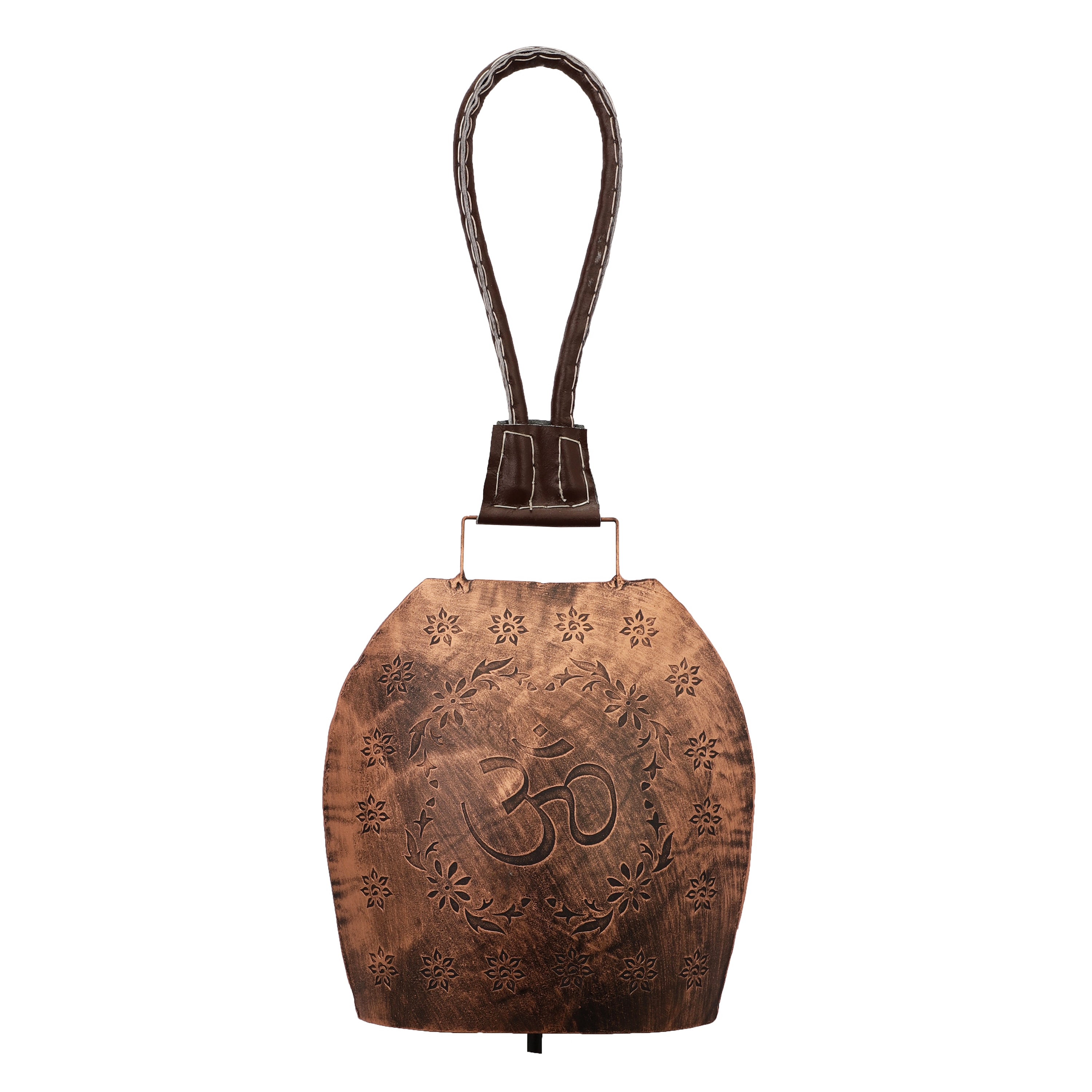 Om Motif Hanging Cow Bell