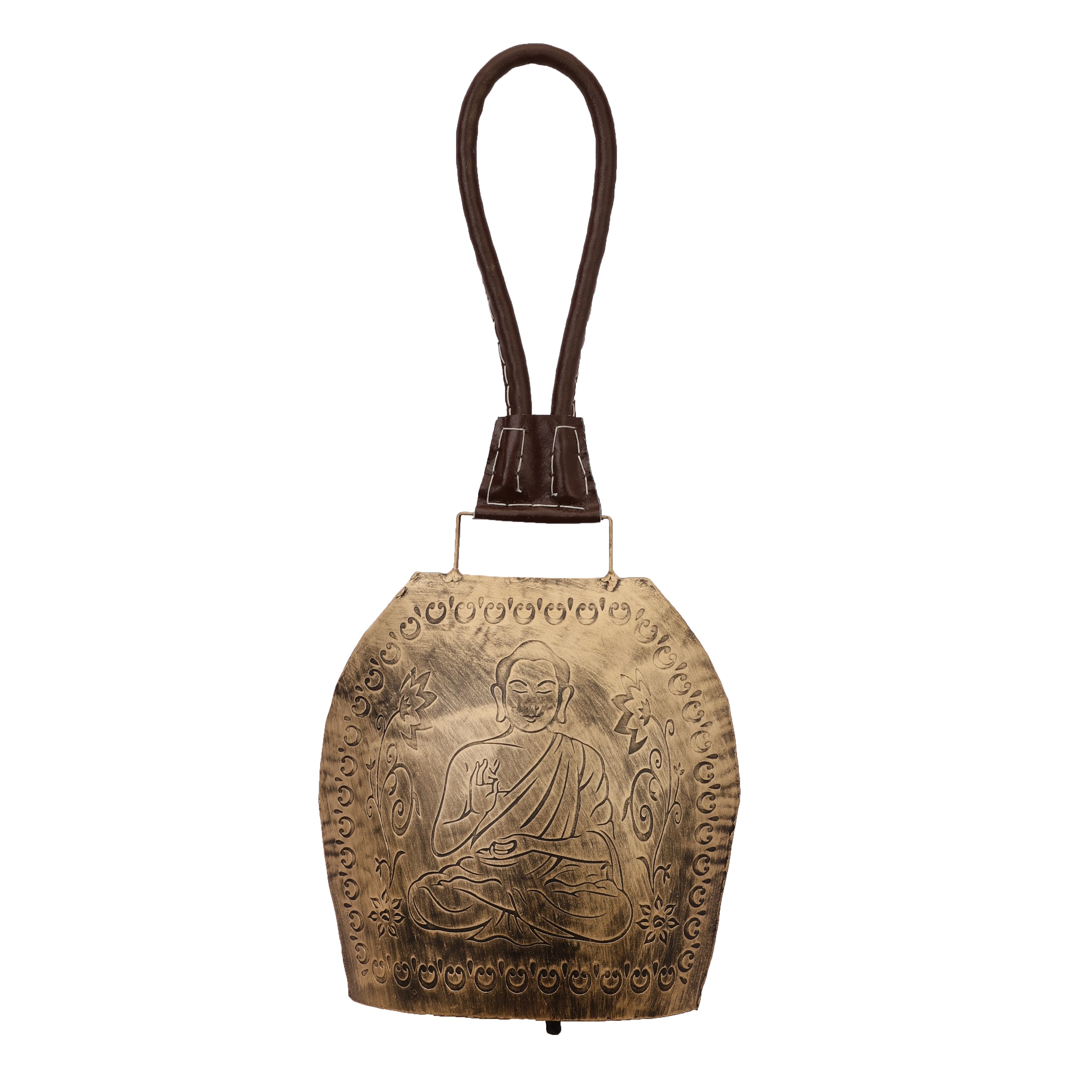 Buddha Motif Hanging Cow Bell