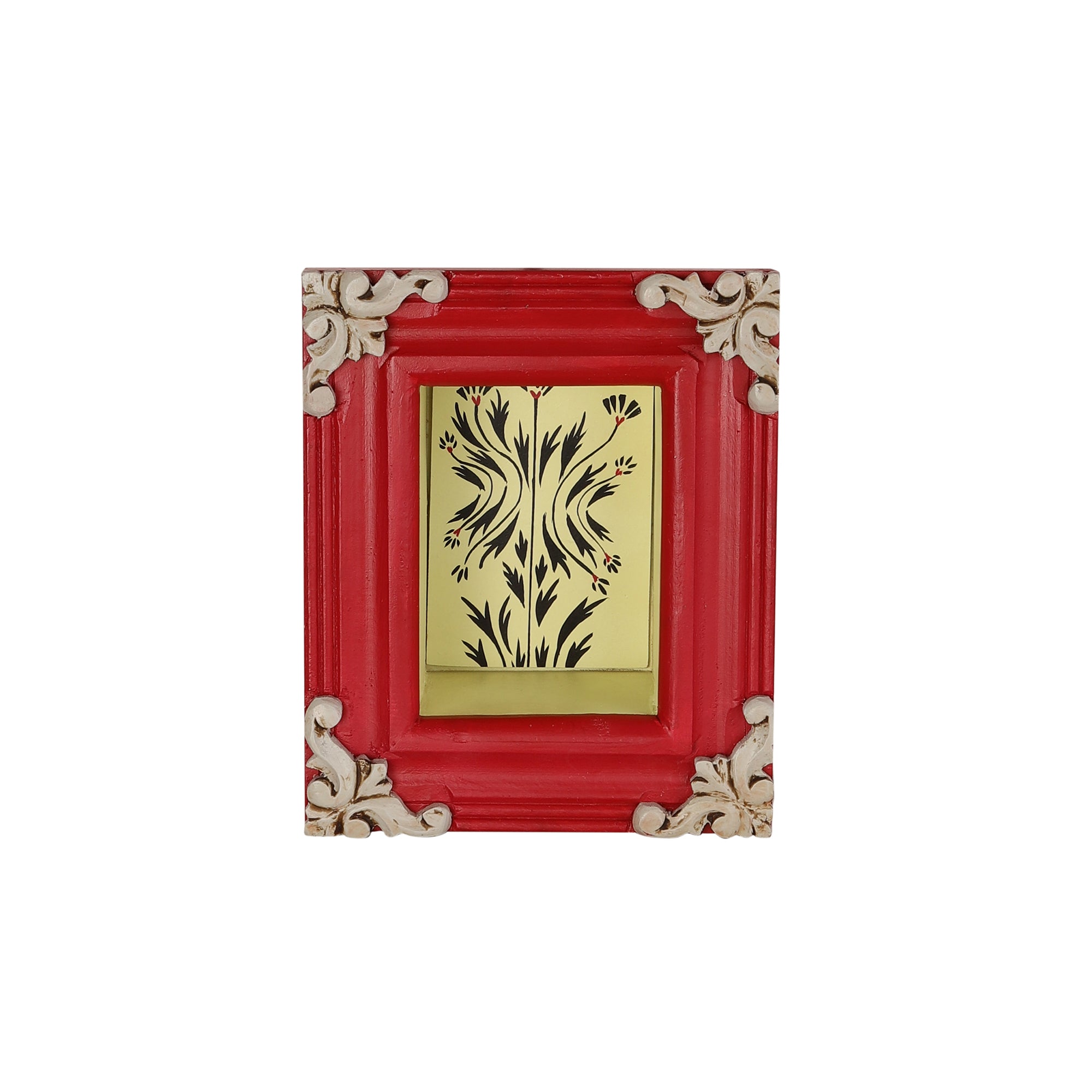 Naksh Red Wall Box Shelf