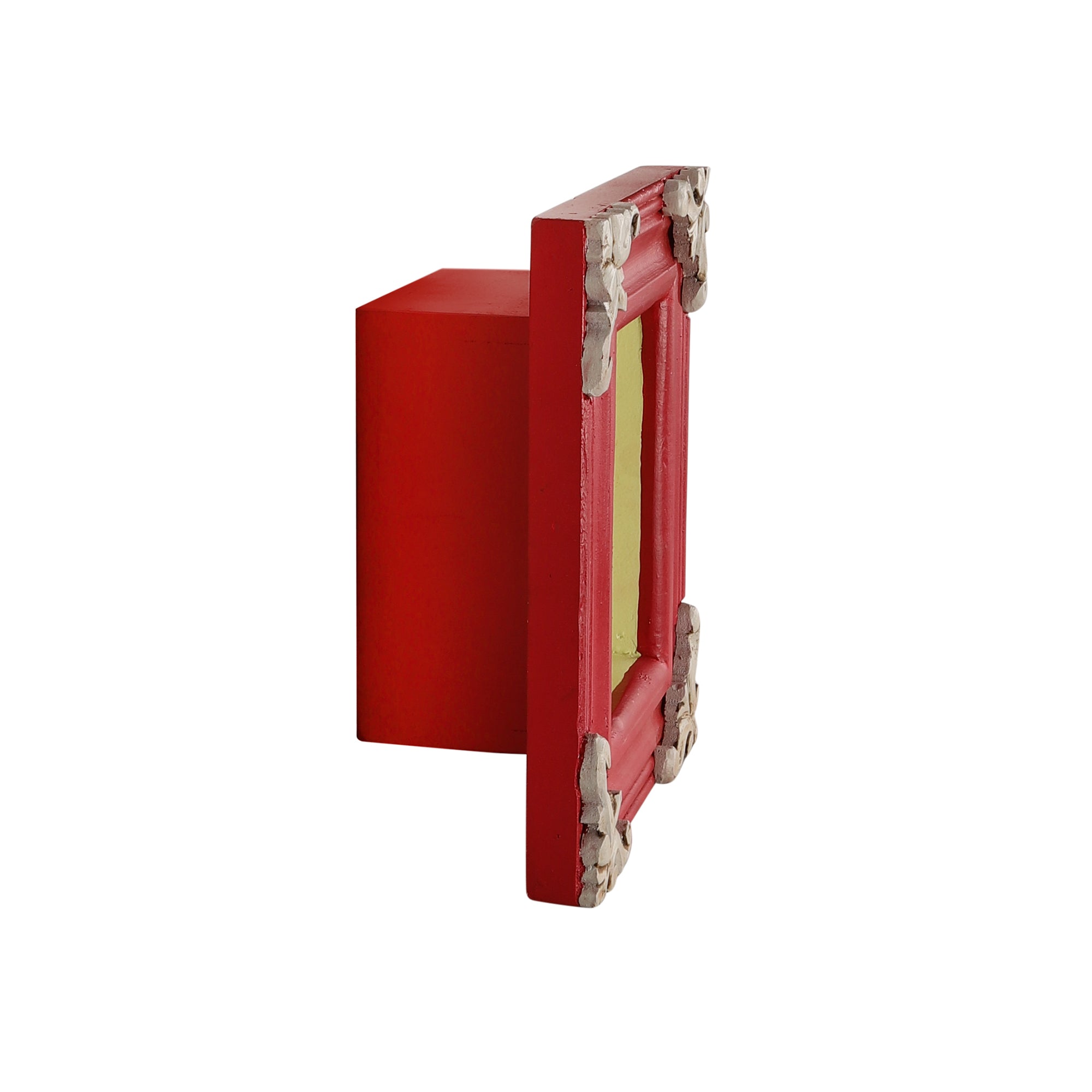 Naksh Red Wall Box Shelf