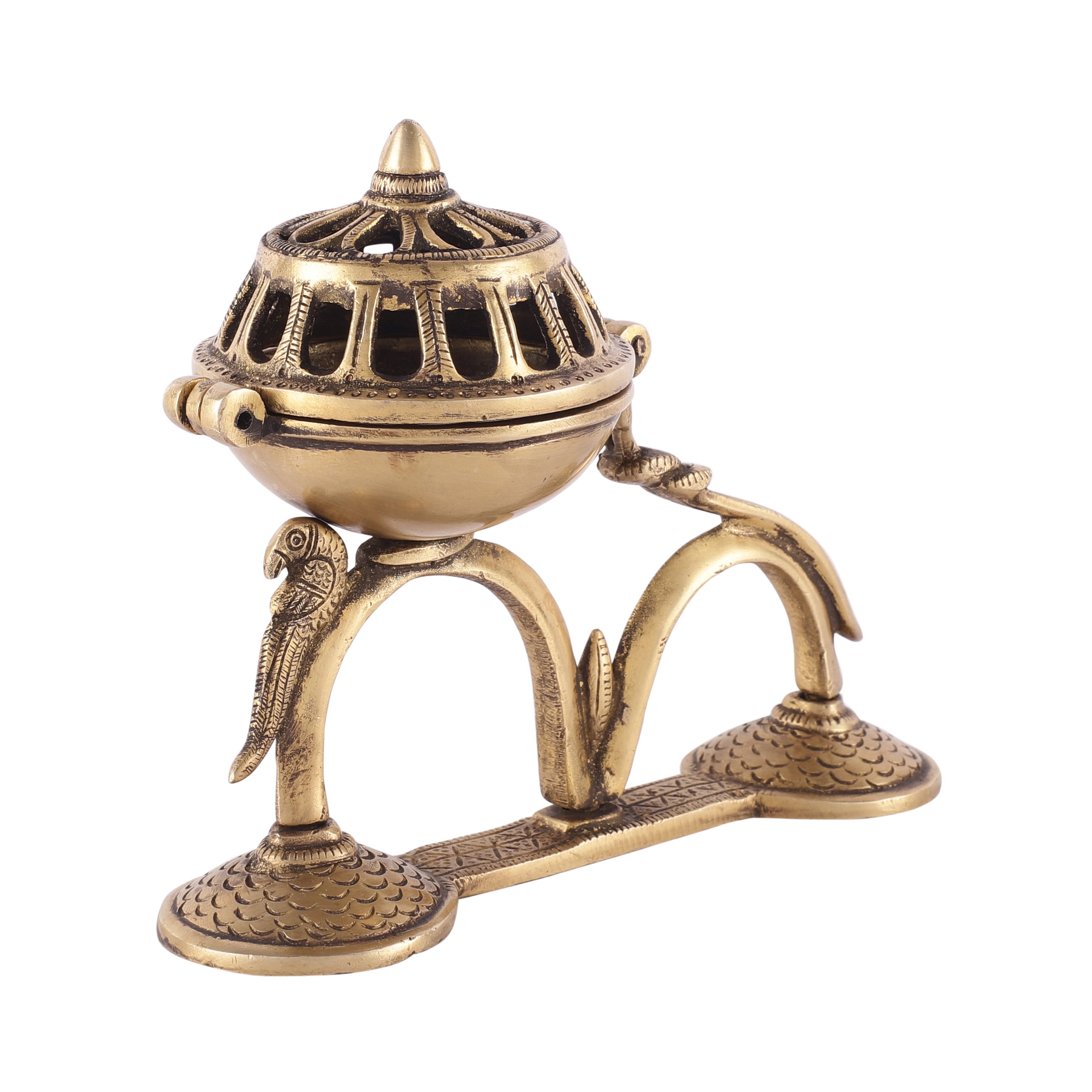 Gold Meshed Dome Incense Holder
