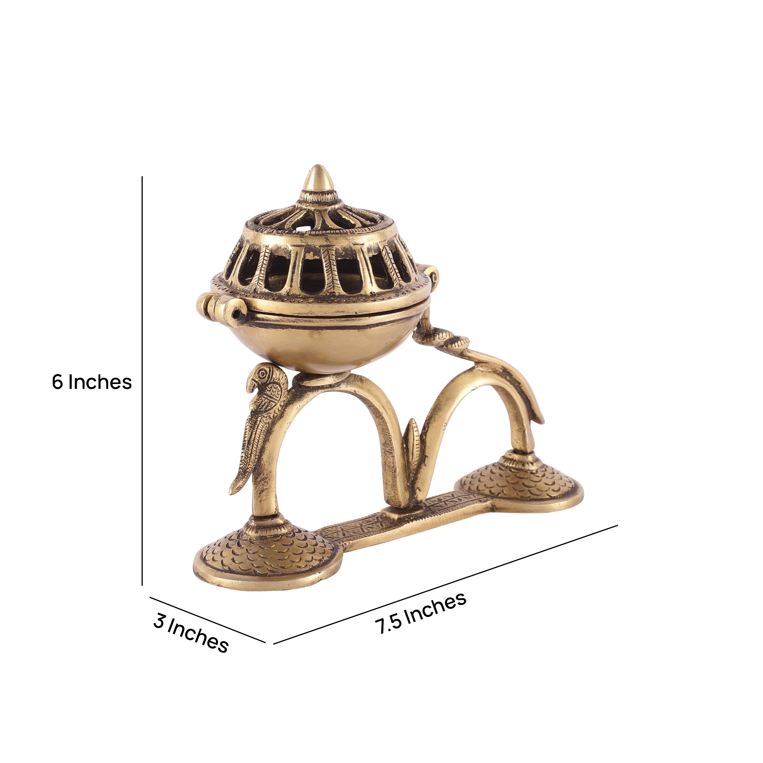 Gold Meshed Dome Incense Holder