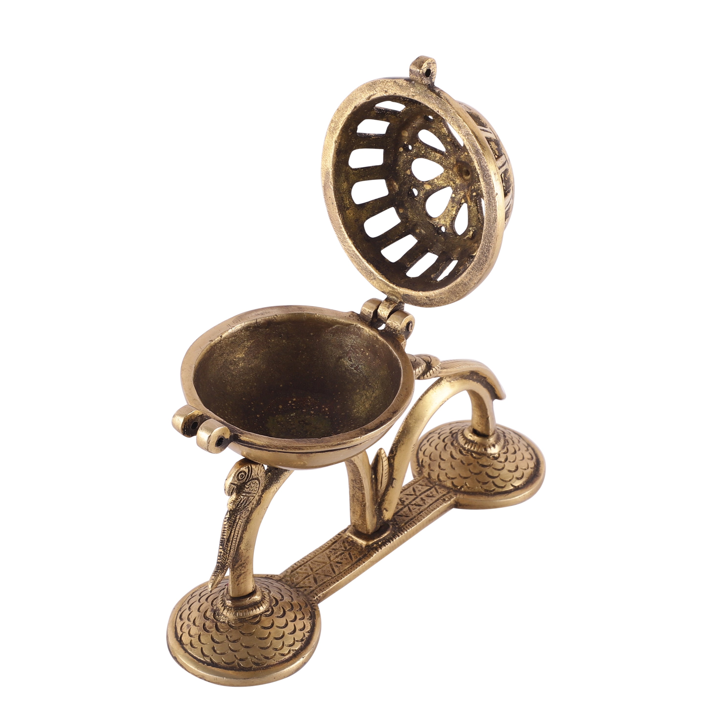 Gold Meshed Dome Incense Holder