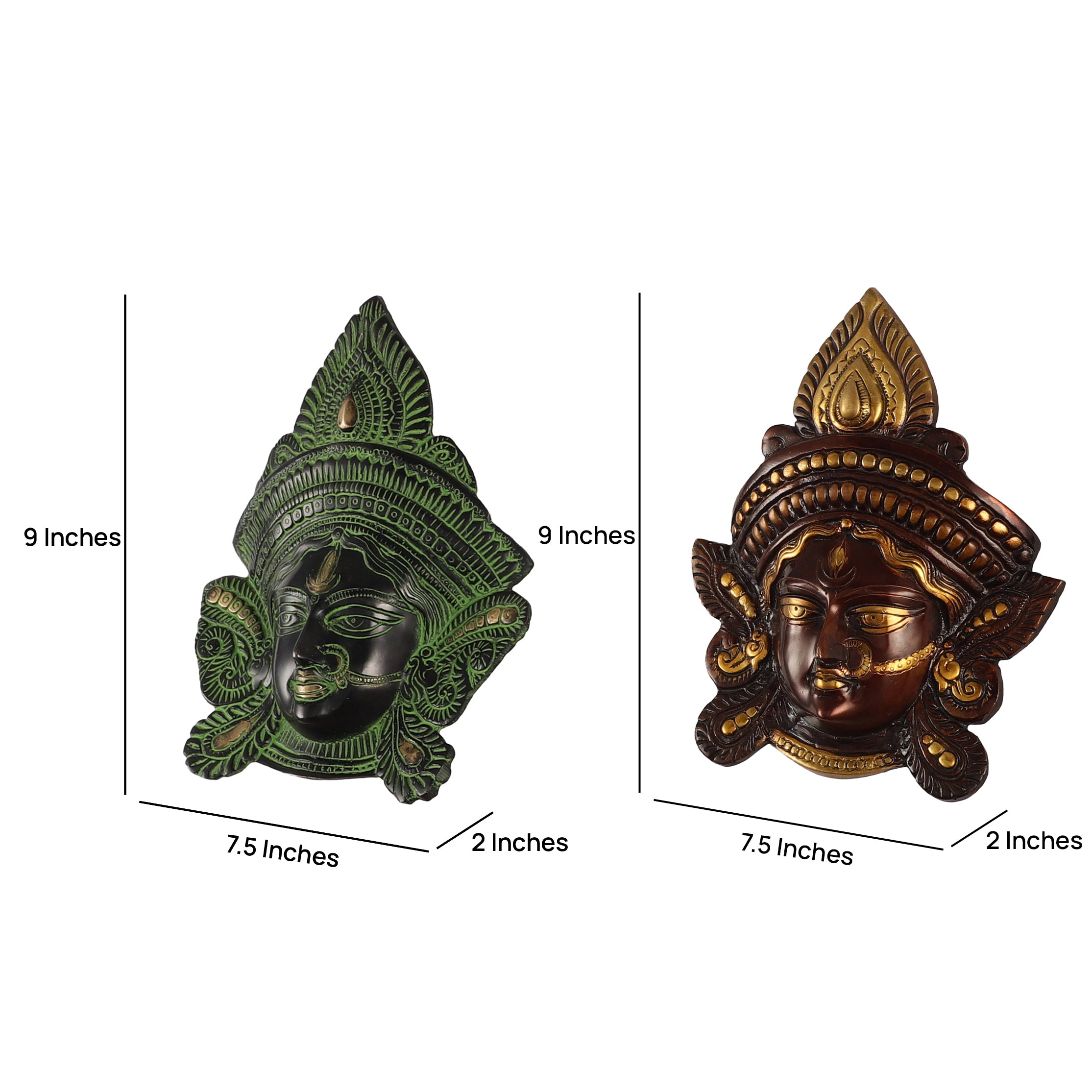 Durga Goddess Wall Mask - Medium (Single)