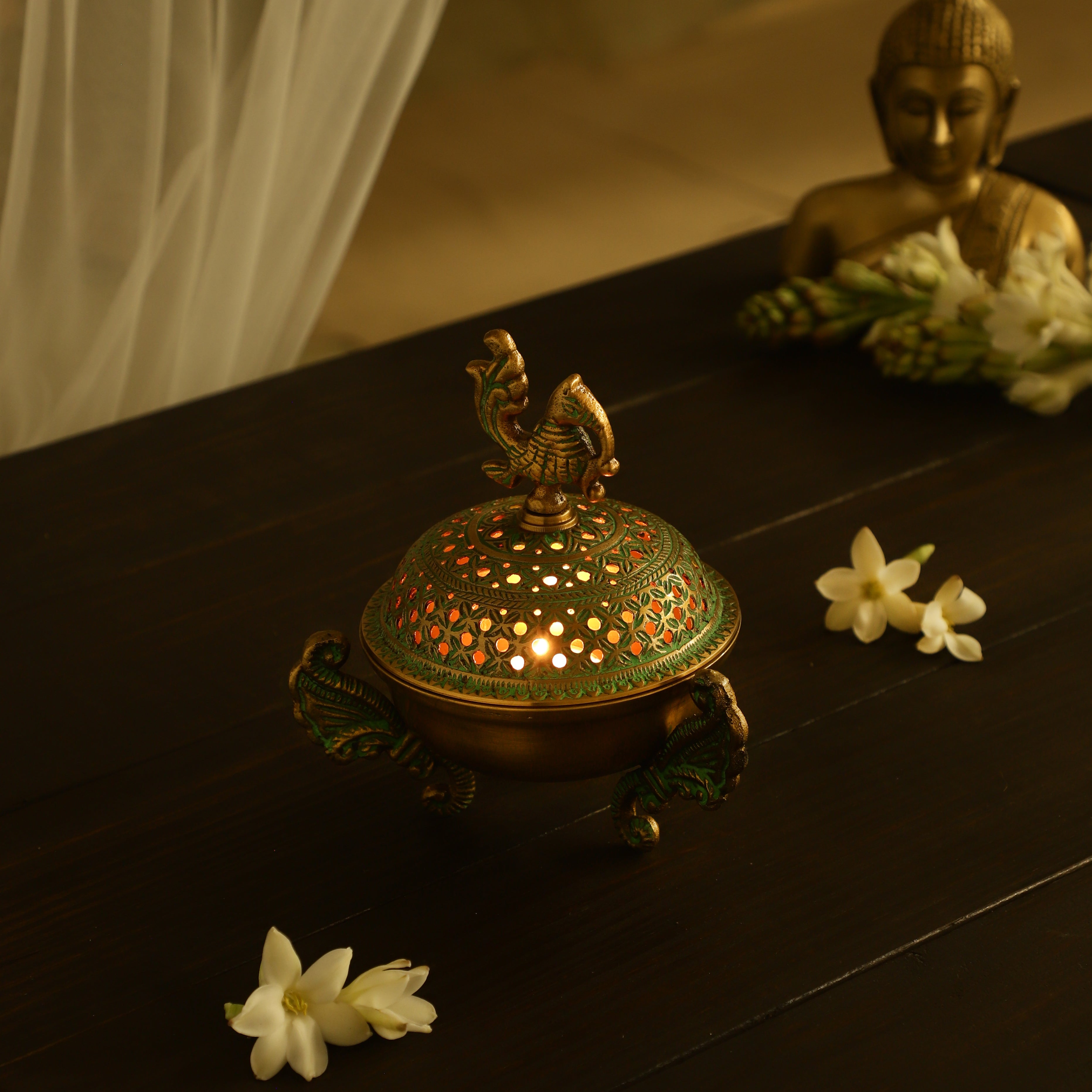 Peacock Mount Incense Holder