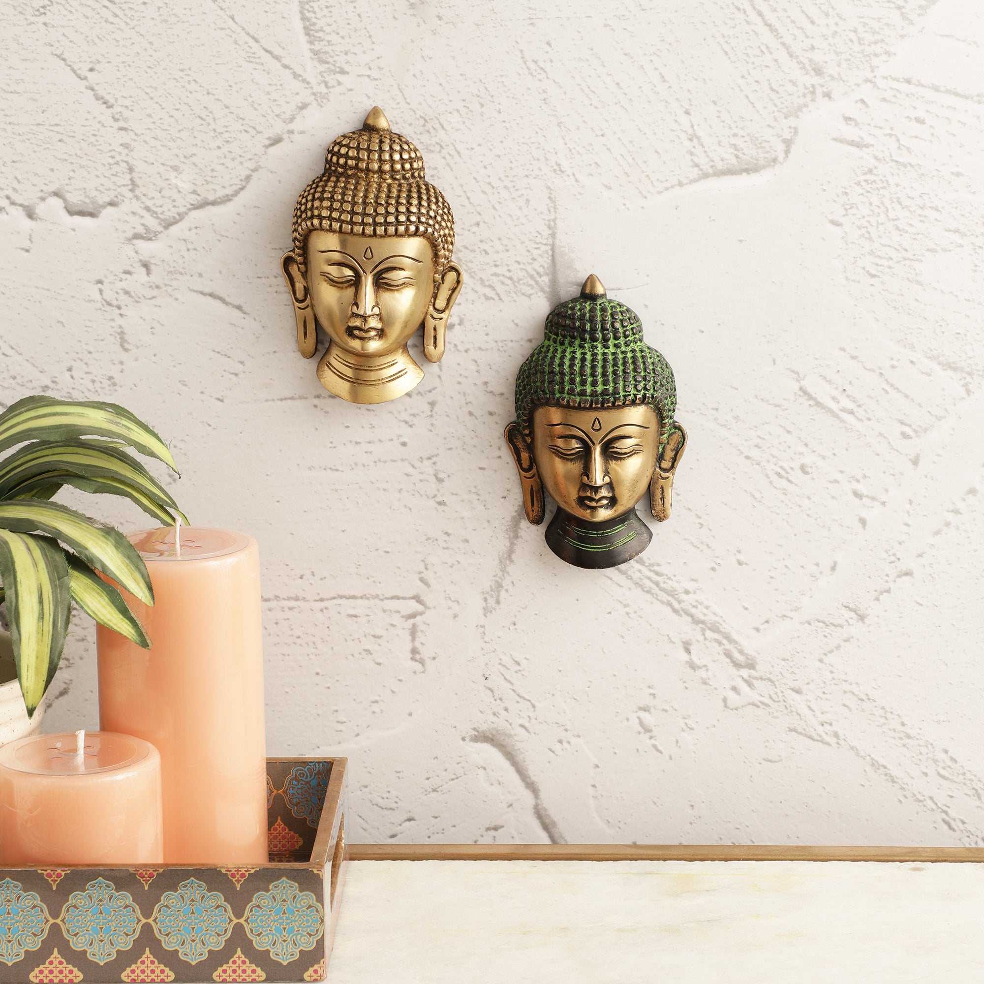 Buddha Metal Wall Mask (Single)