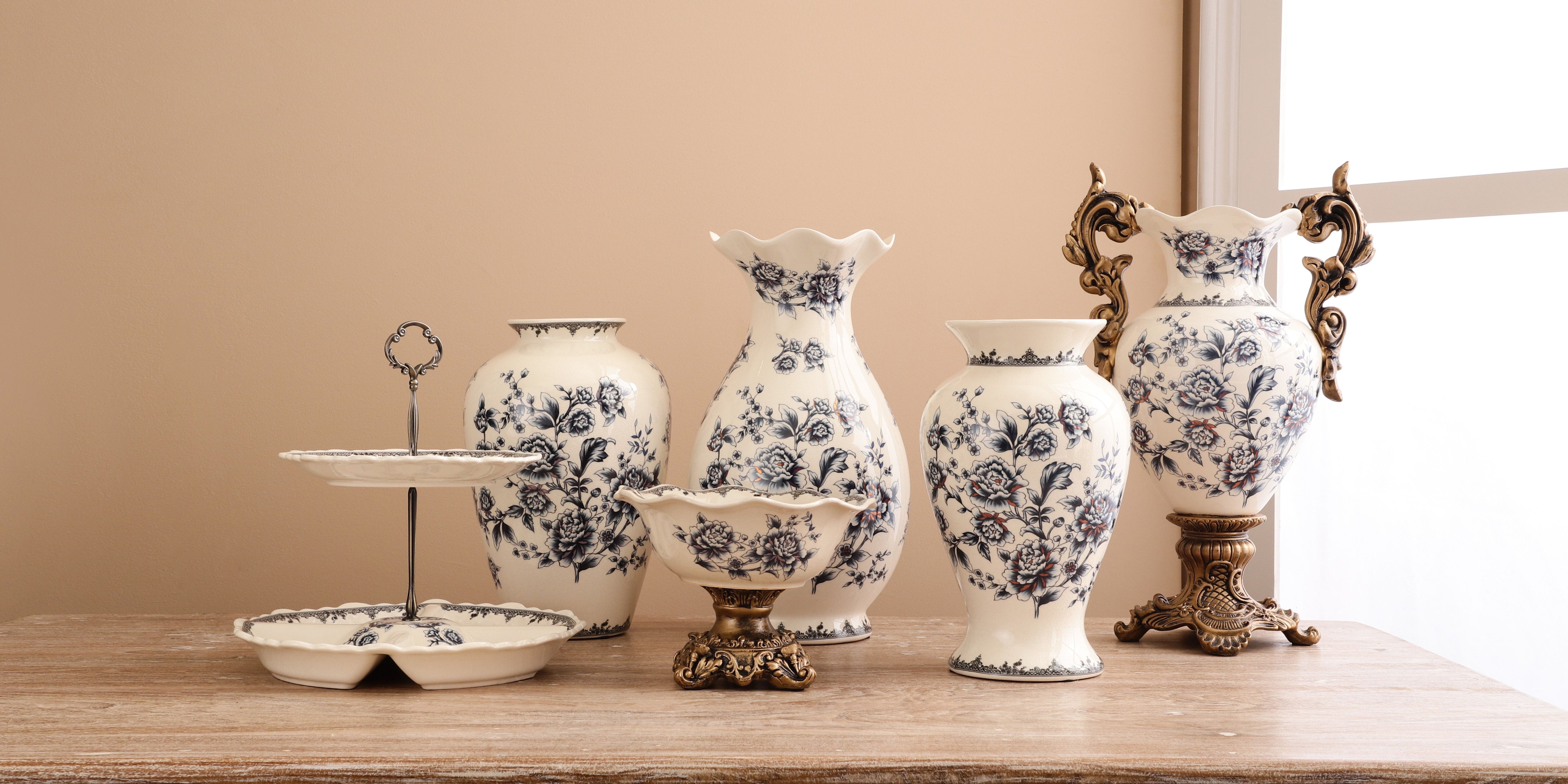 Victorian Floral Vase Collection