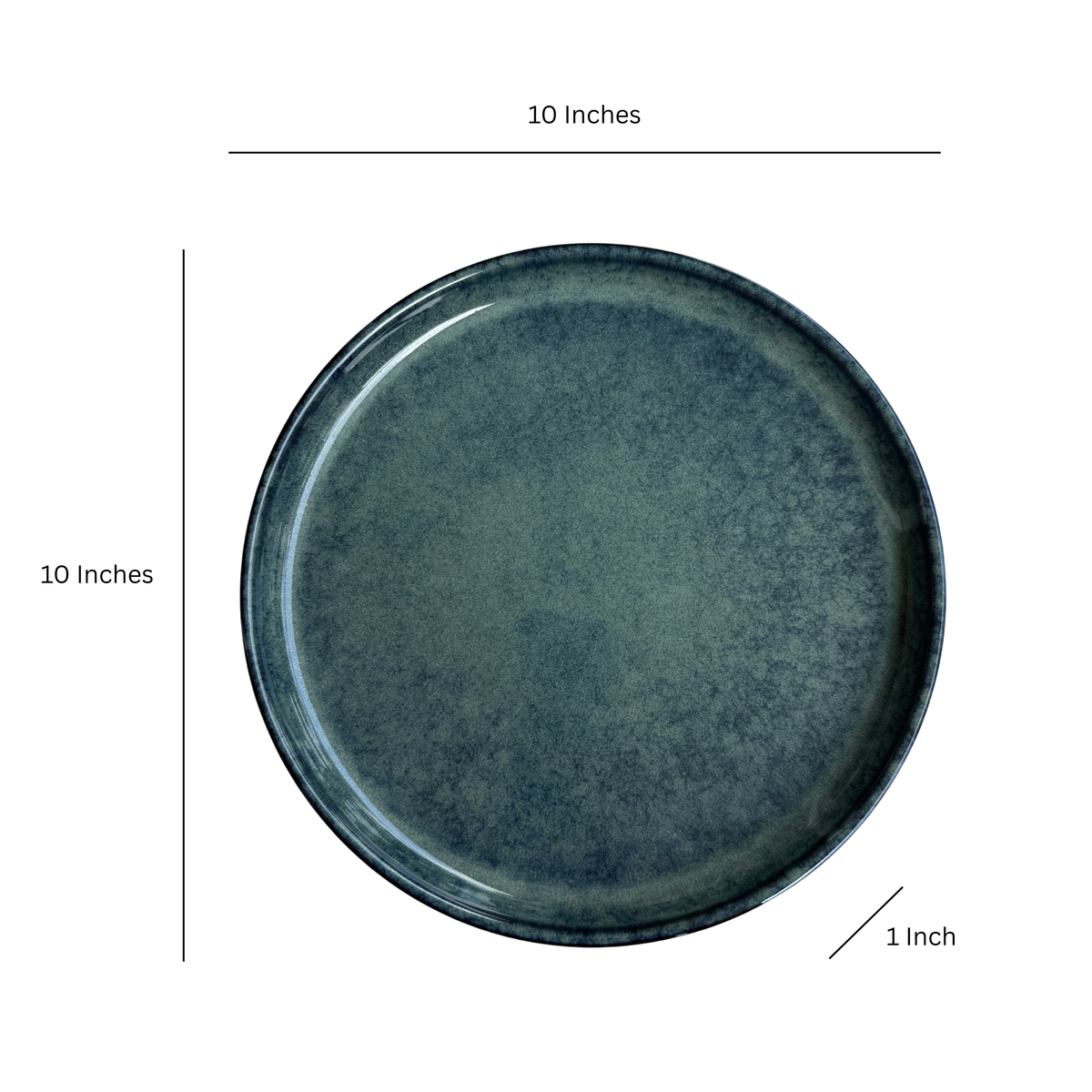 Jade Lagoon Ceramic Dinner Plate (Set of 4)