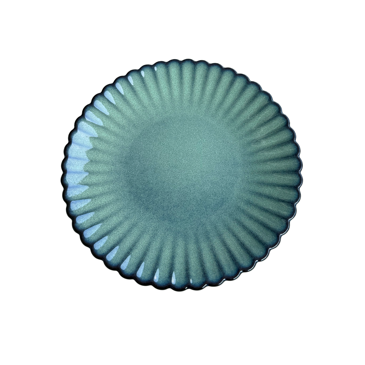 Jade Lagoon Scalloped Dinner Plate