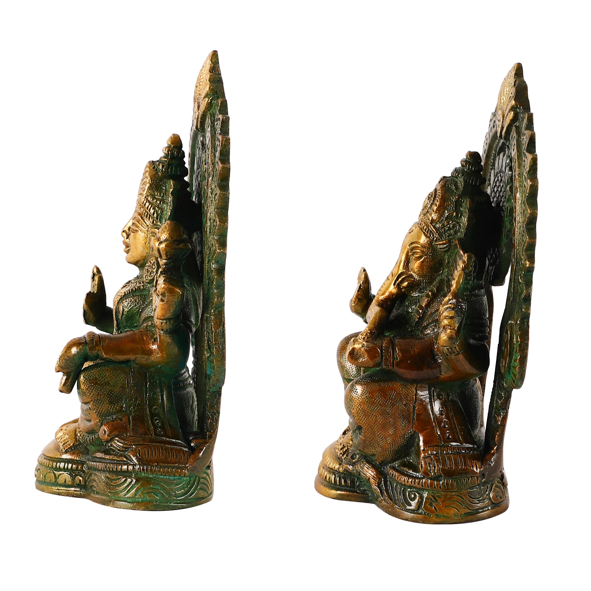 Ganesh Laxmi Brass Idols (Single Piece)