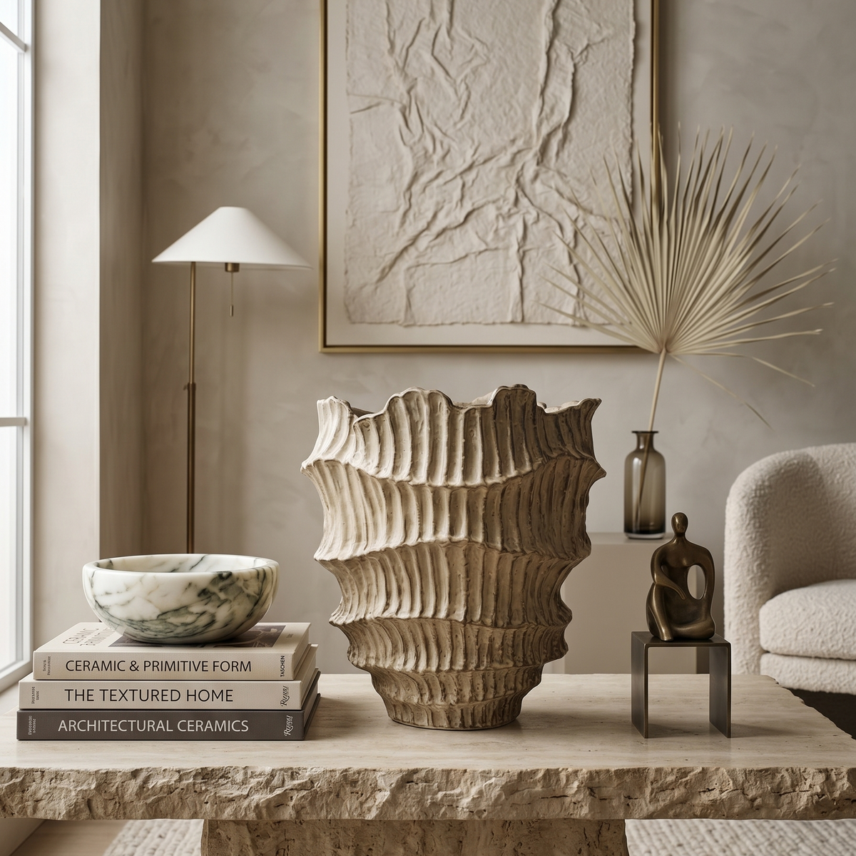 Amber Cascade Tiered Vase