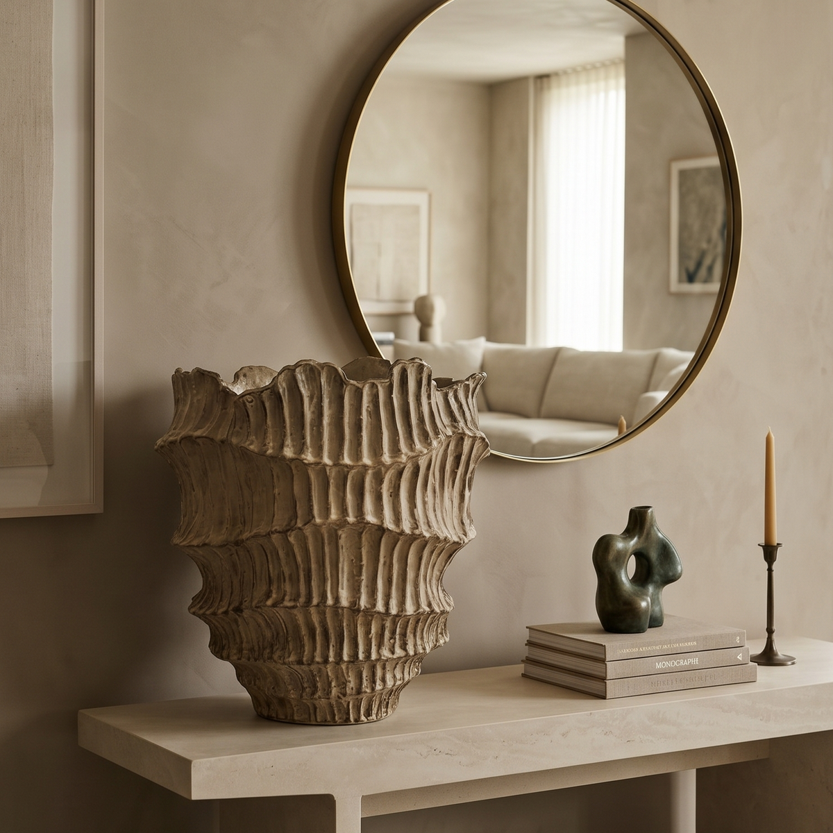 Amber Cascade Tiered Vase