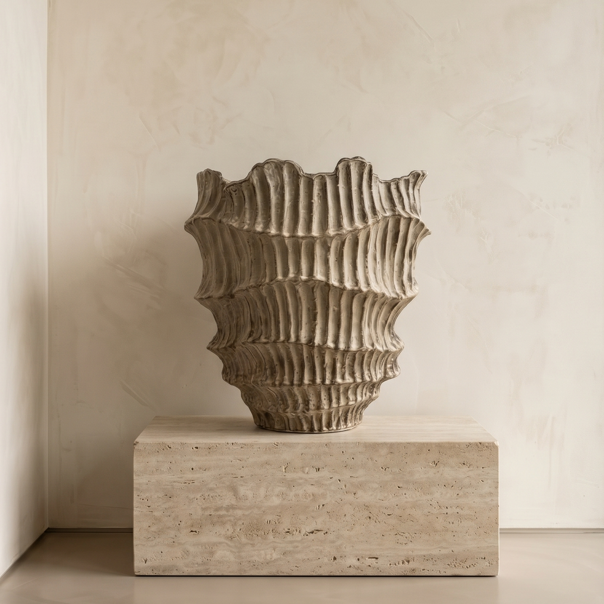 Amber Cascade Tiered Vase