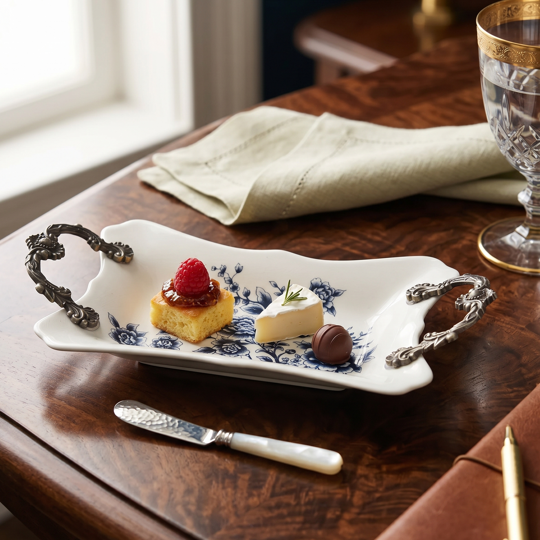 Blue Regal Serving Tray
