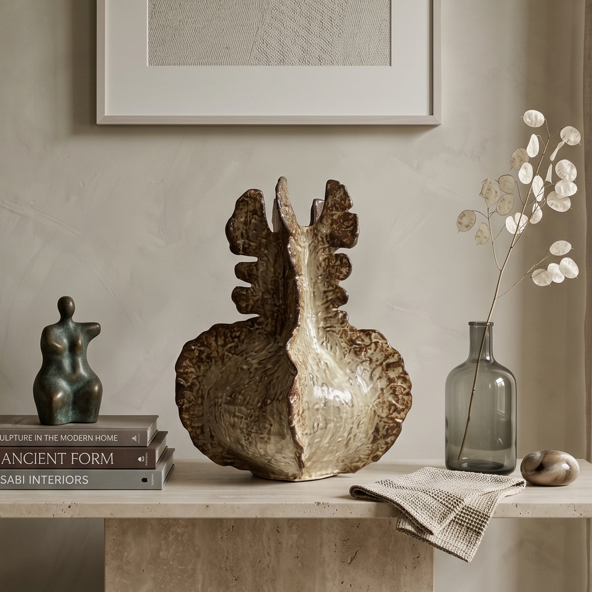 Coral Relic Sculpted Vase