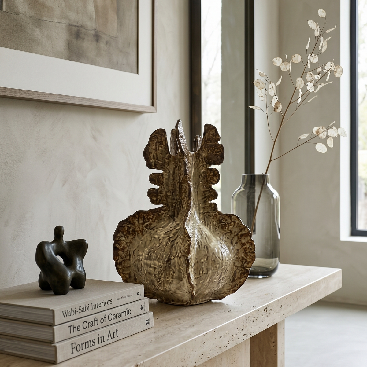 Coral Relic Sculpted Vase