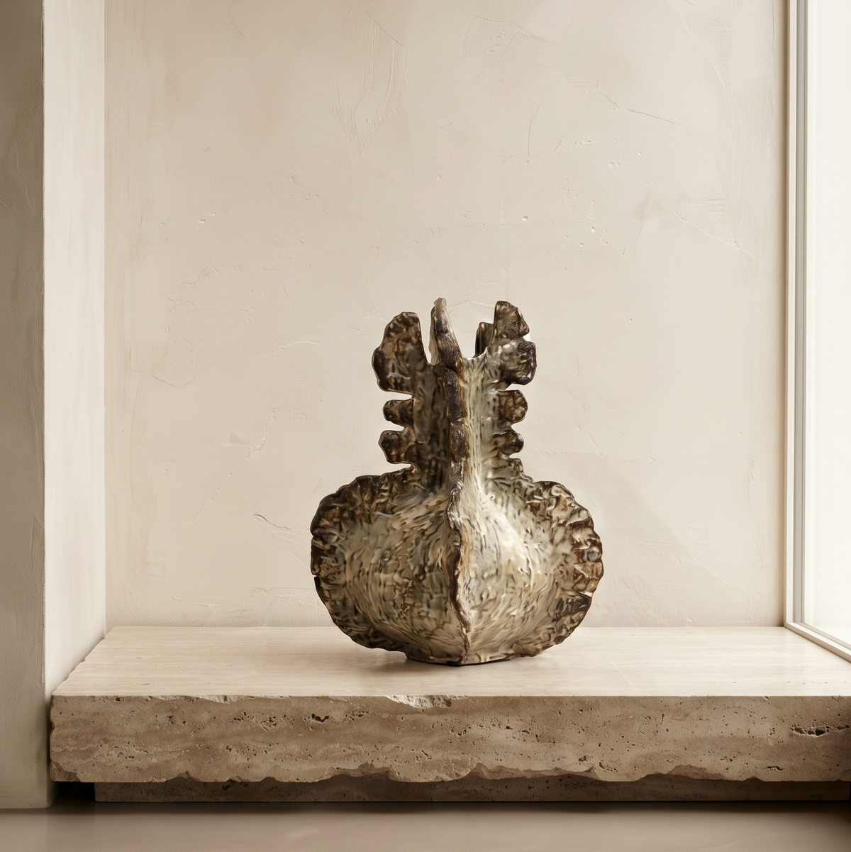 Coral Relic Sculpted Vase