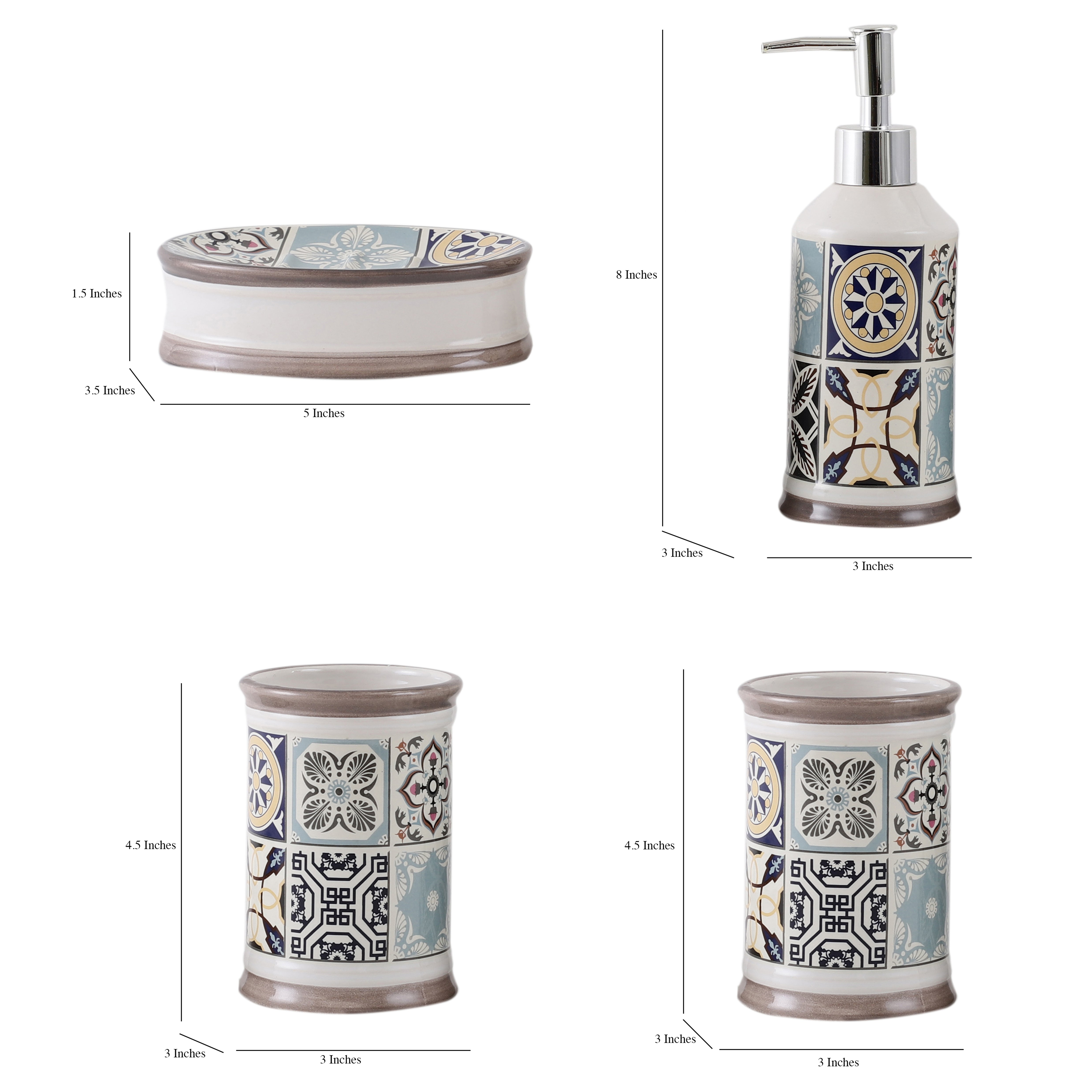 Mosaic 4 Piece Bath Set