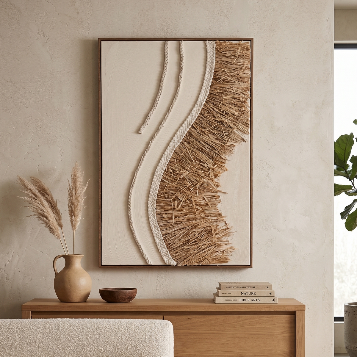Dune Ripple Straw Canvas Art