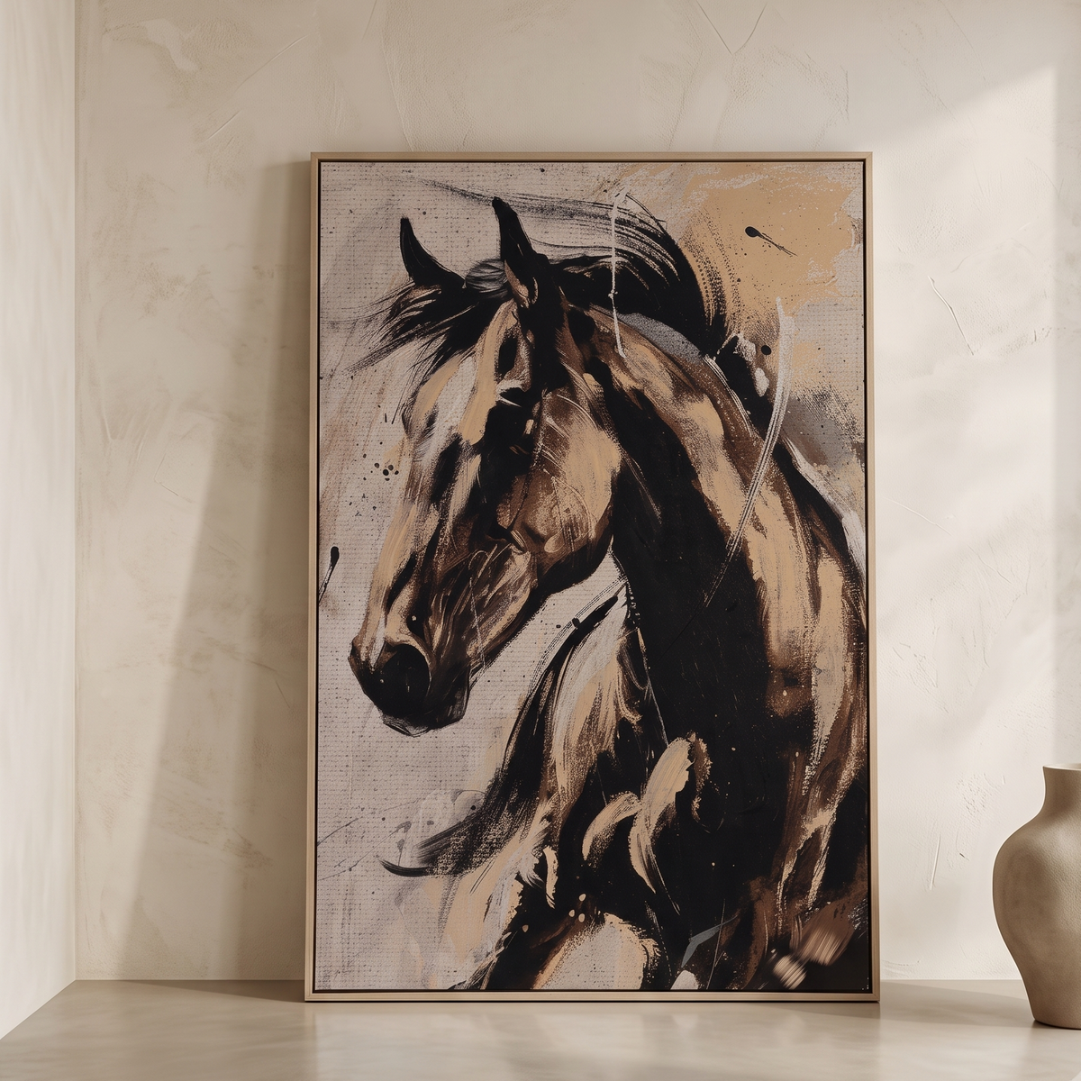 Dynamic Horse Portrait Canvas Art