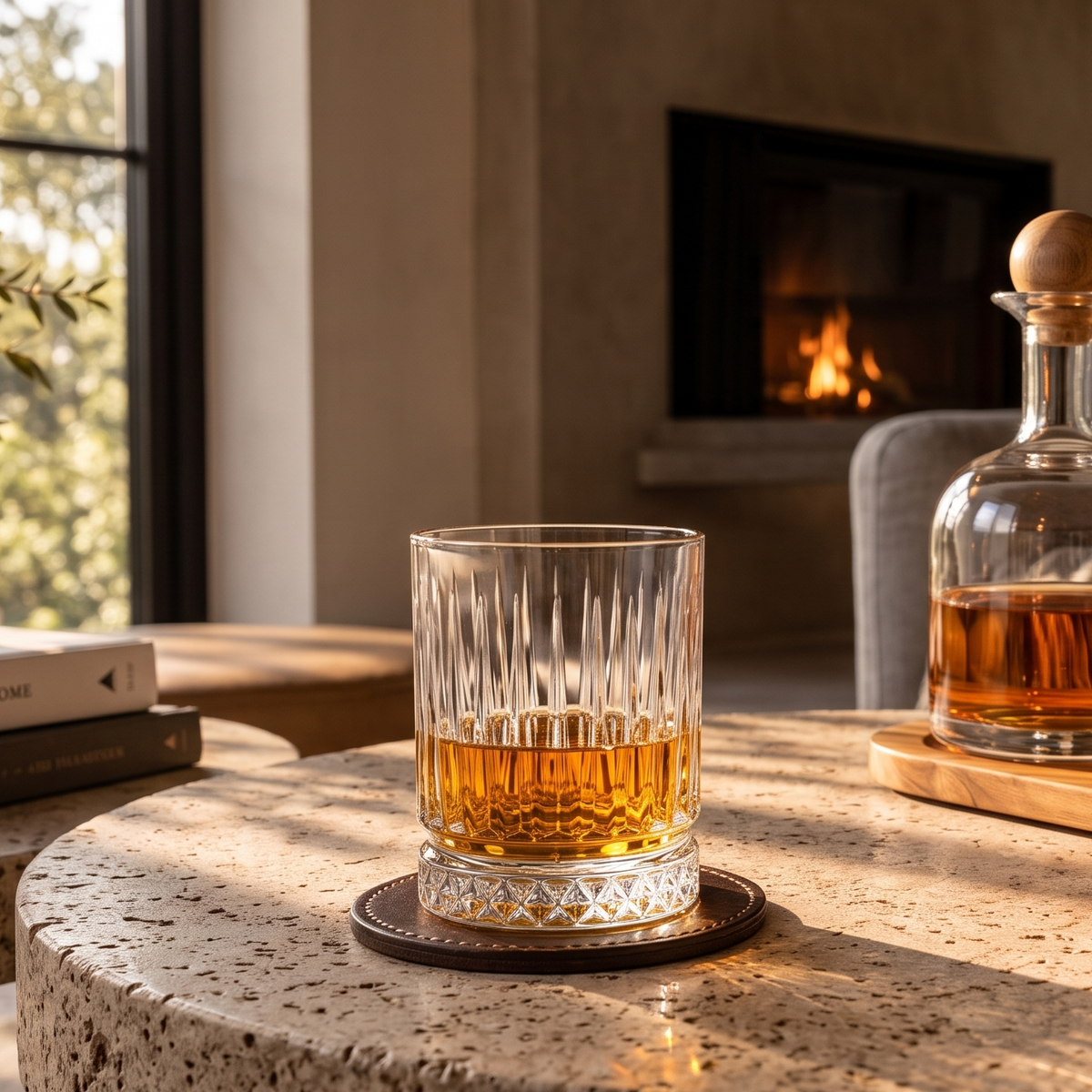 Ember Spire Crystal Whiskey Glass (Set of 6)