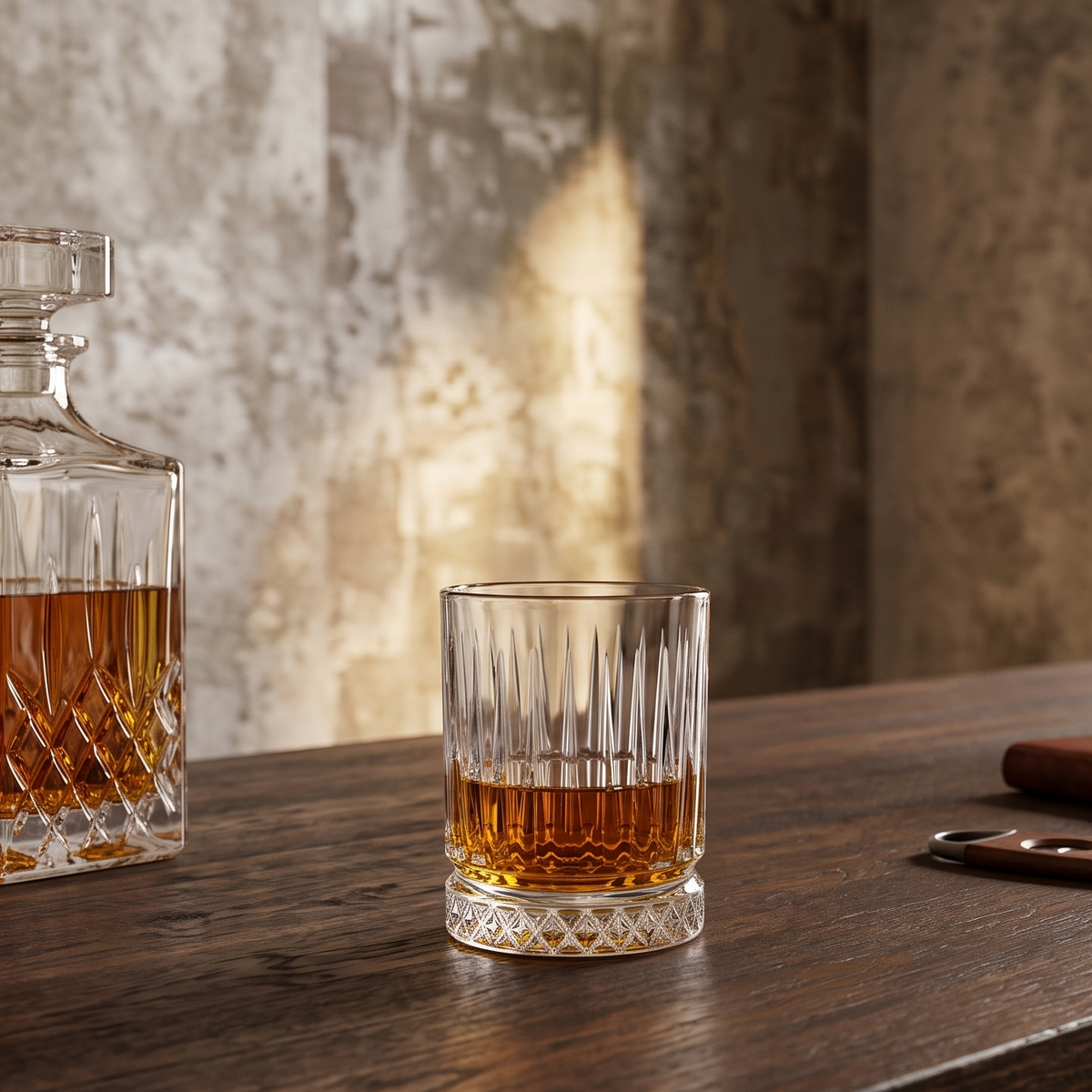 Ember Spire Crystal Whiskey Glass (Set of 6)