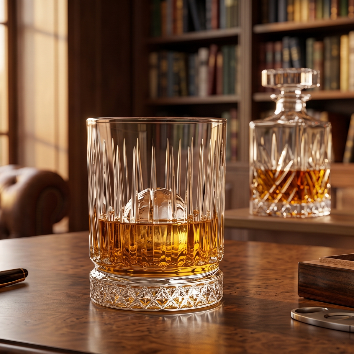 Ember Spire Crystal Whiskey Glass (Set of 6)