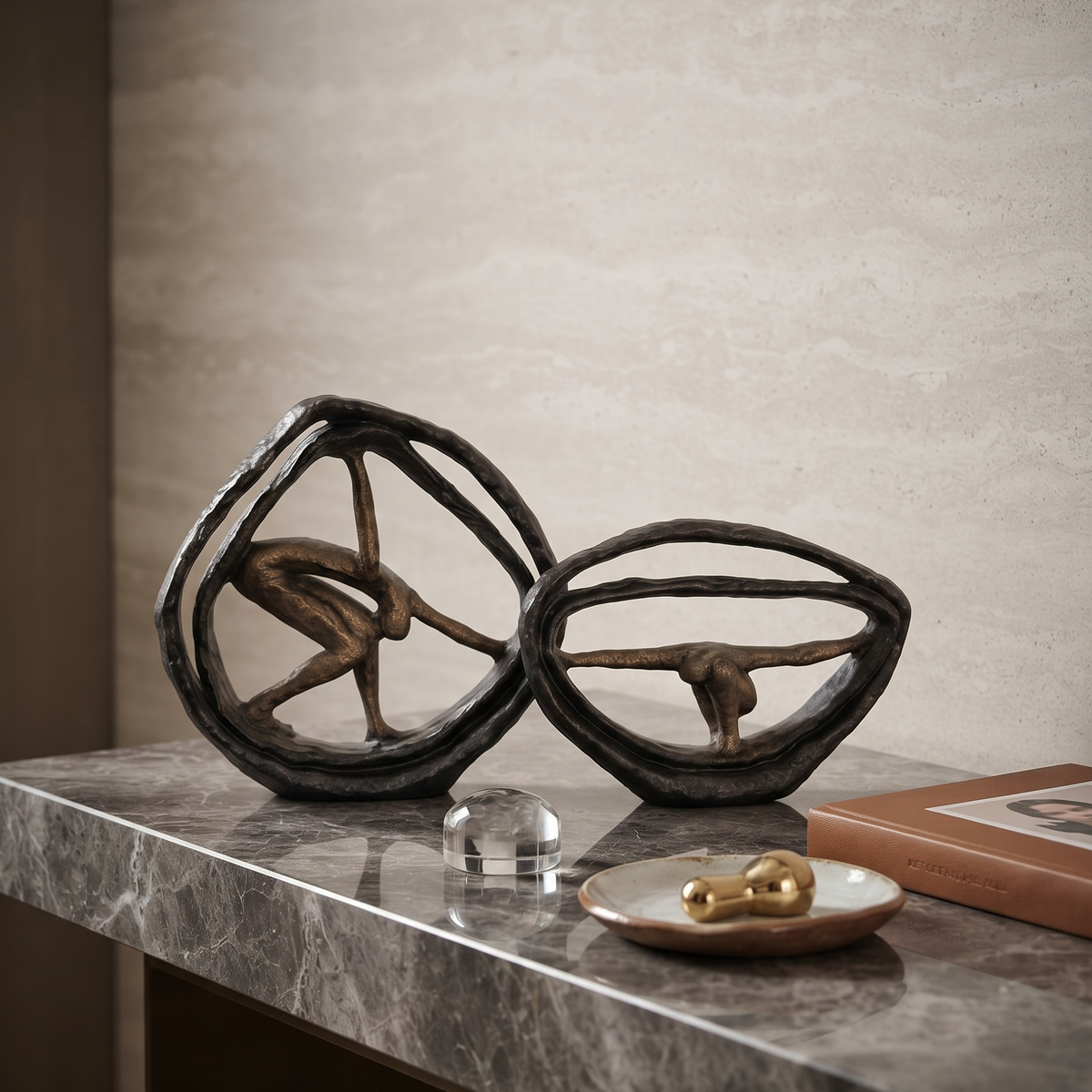 Acrobat & Equilibrium Ring Sculpture