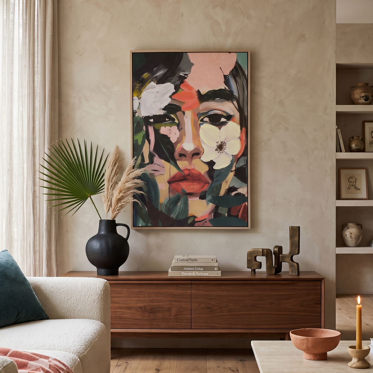 Floral Veil Canvas Art