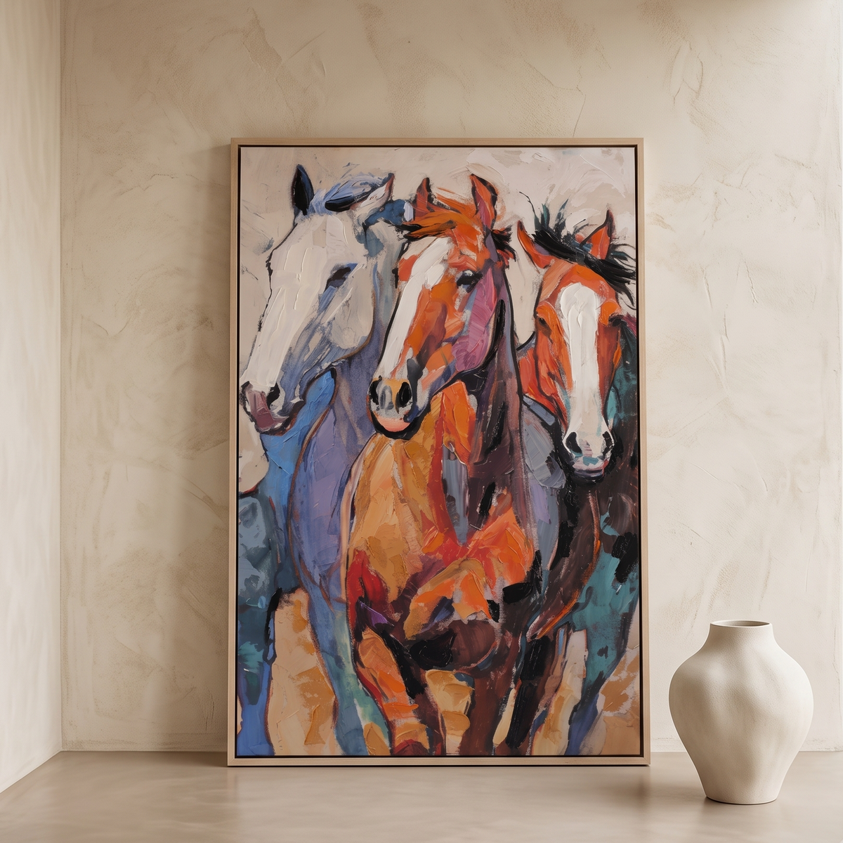 Galloping Trio Canvas Art