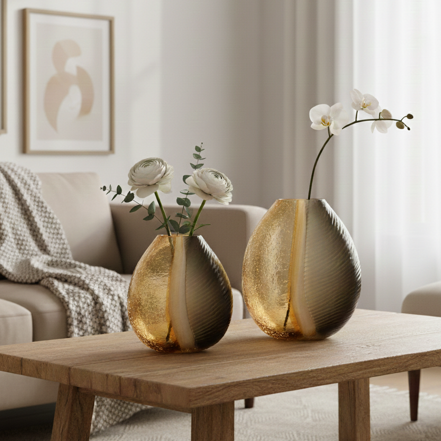 Segmented Ombre Glass Vase (Single)