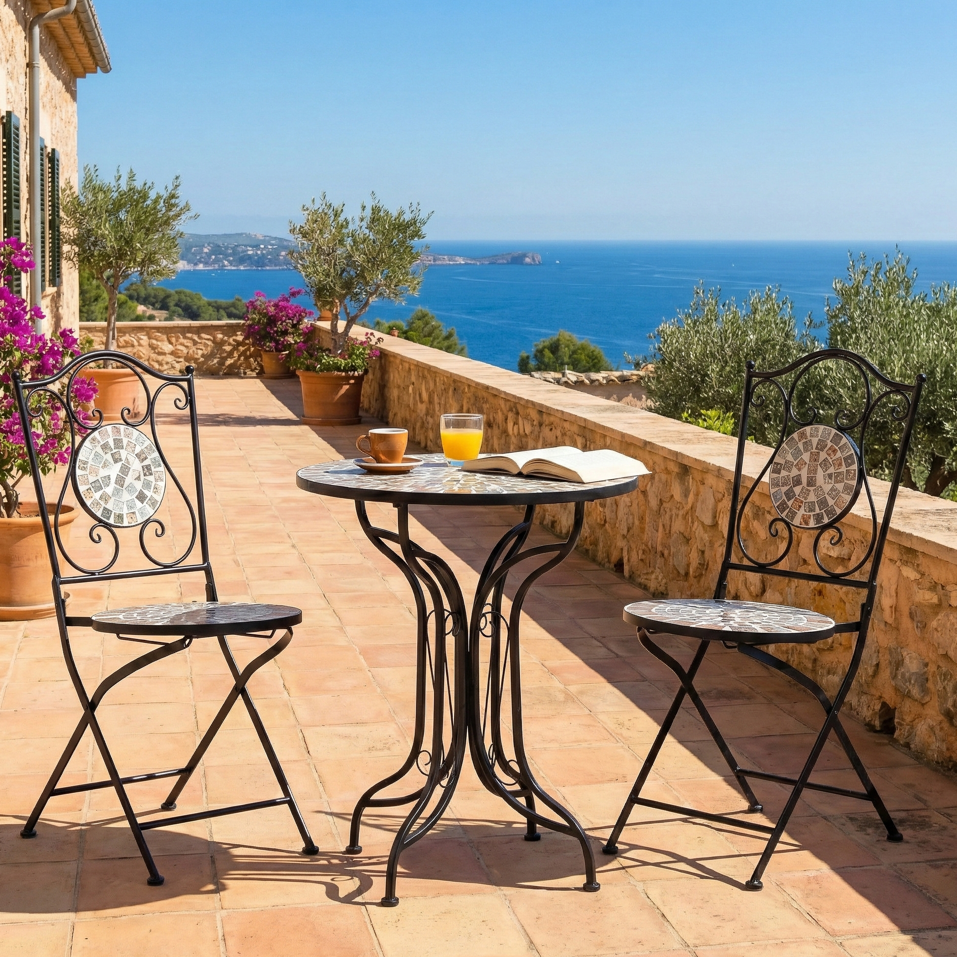 Seville Outdoor Chairs & Table (Set of 3)