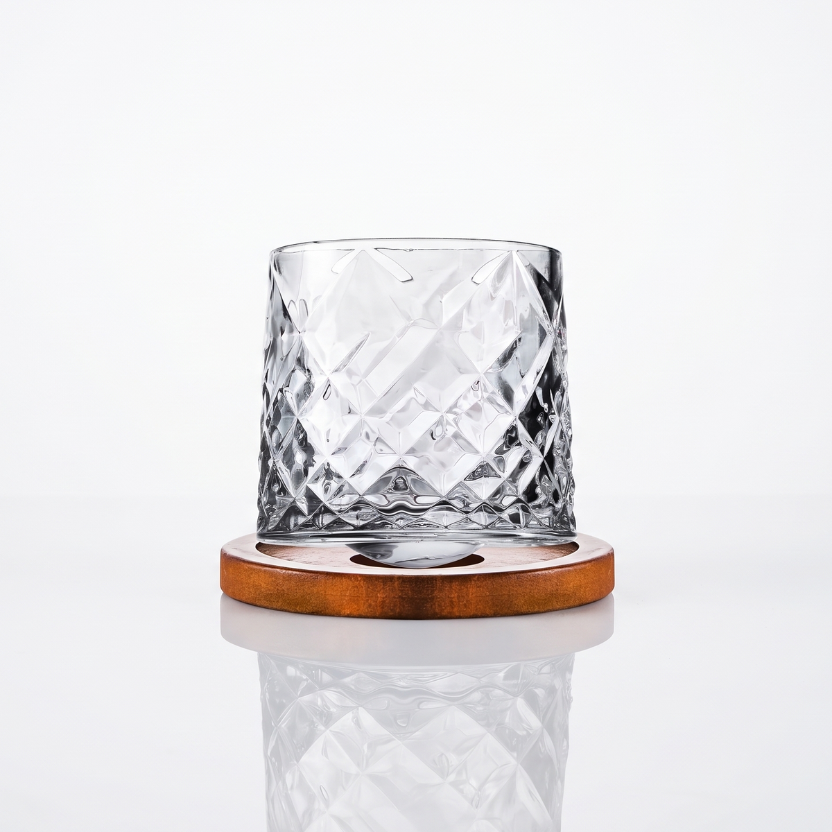 The Orbit Spinning Whiskey Glass with Coaster (Set of 4)