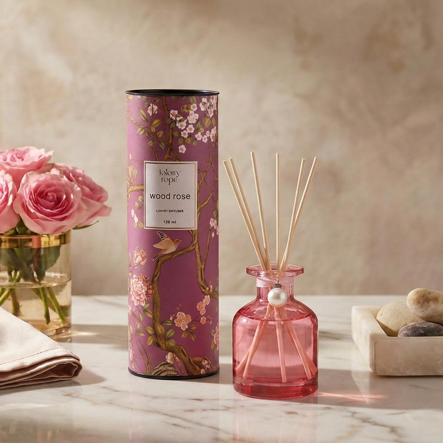 Wood Rose Essence Reed Diffuser