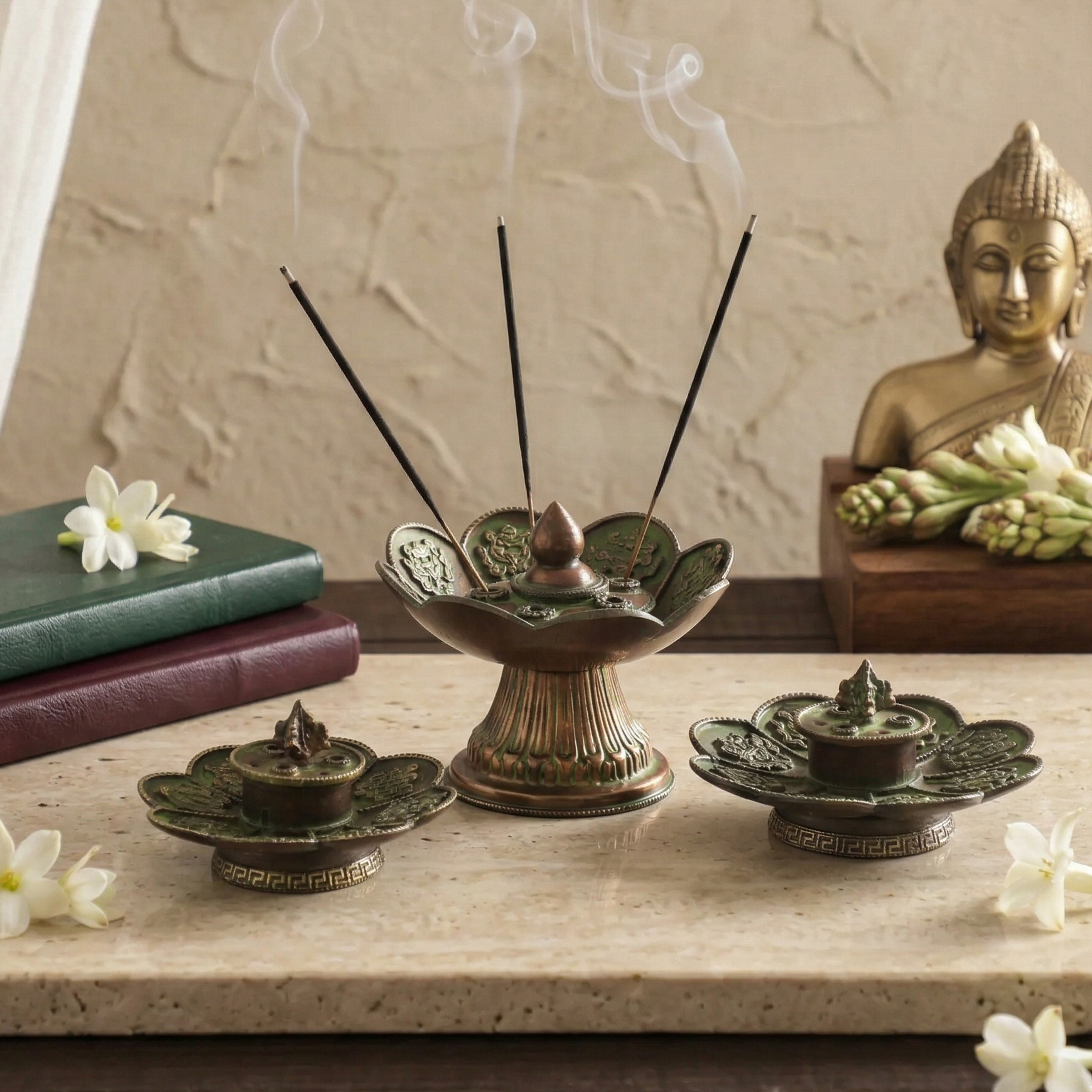 Eight Lucky Signs Incense Holder (Single)