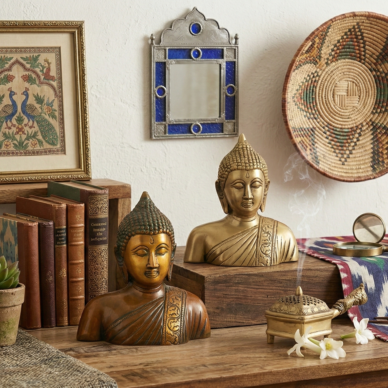 Poised Buddha Metal Table Top (Single)