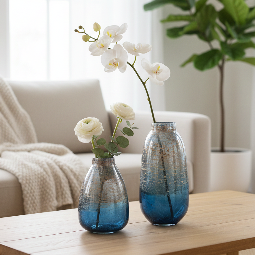 Ombre Textured Glass Vase (Single)