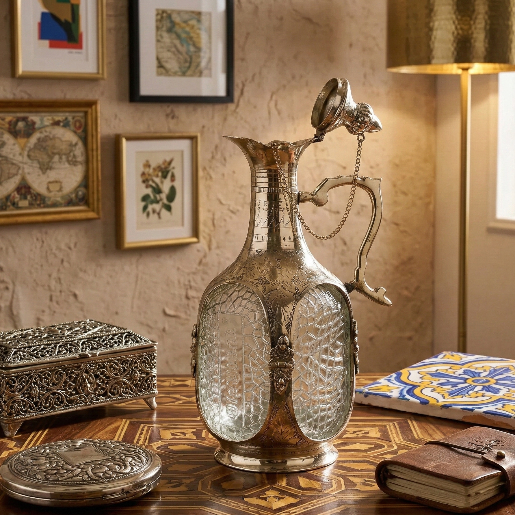 Brass Decorative Decanter (Gold)