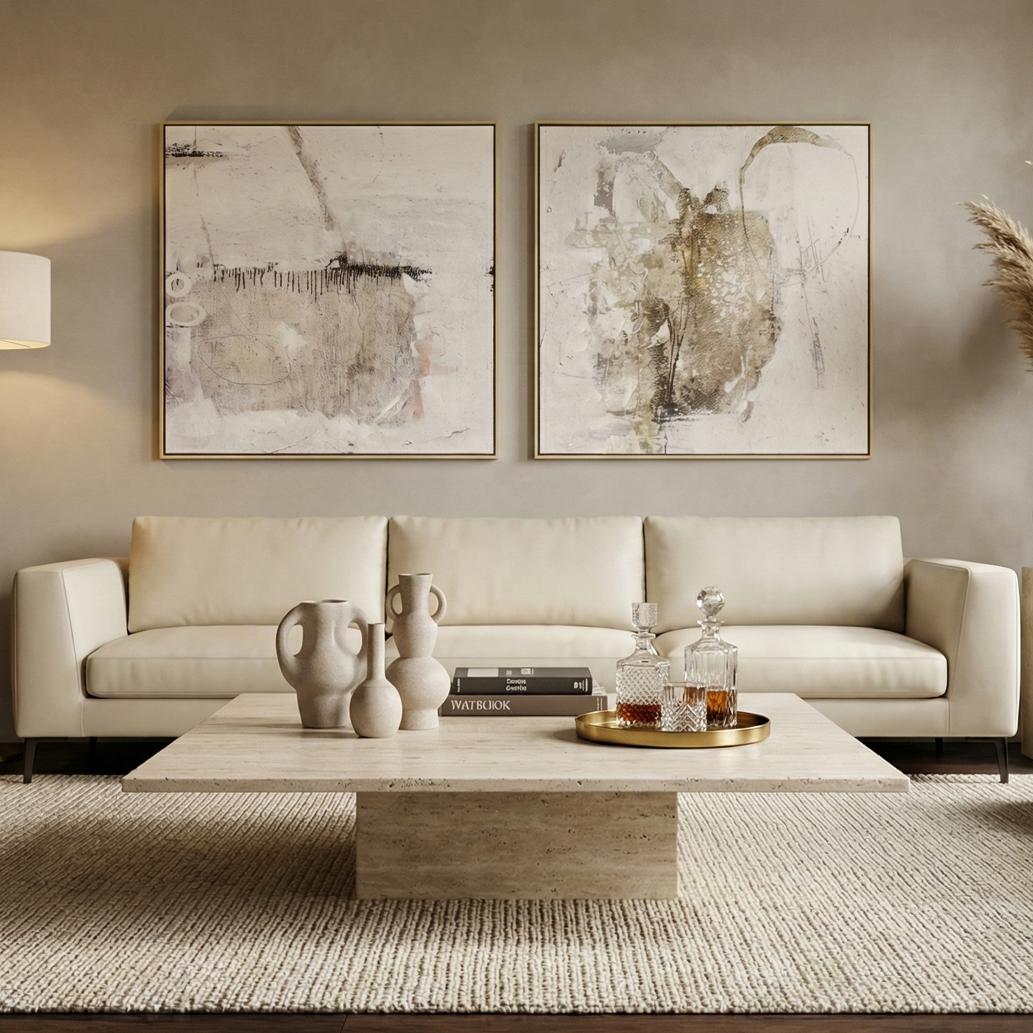 Textured Impressions Framed Canvas Art (Set of 2)